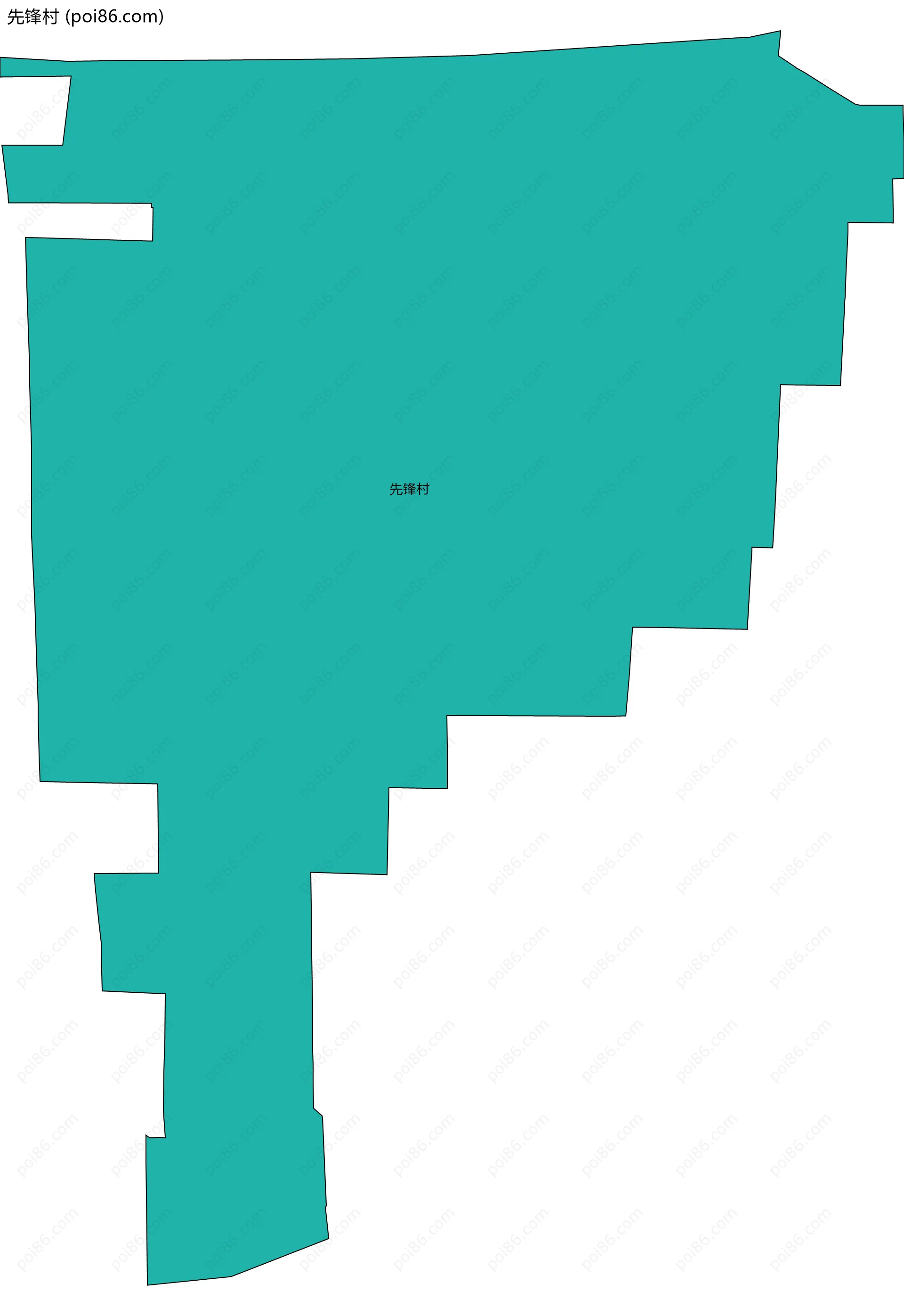 先锋村边界地图