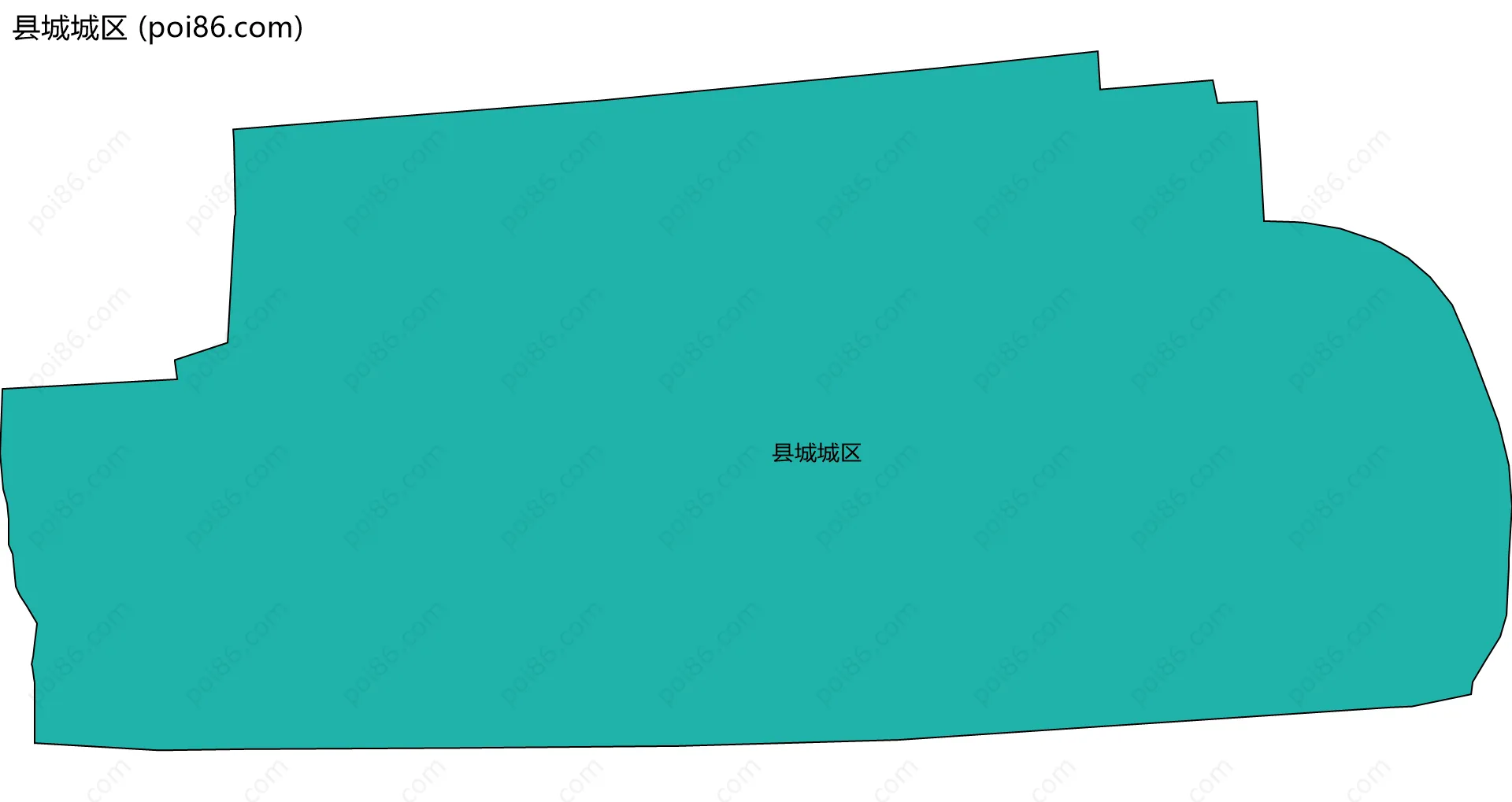 县城城区边界地图