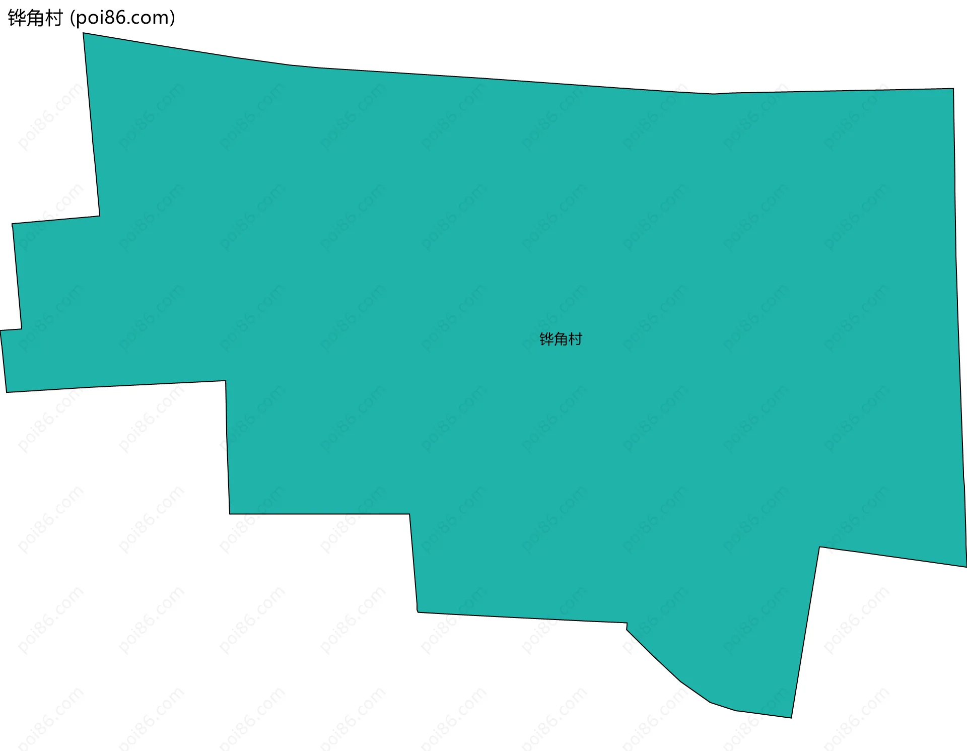 铧角村边界地图