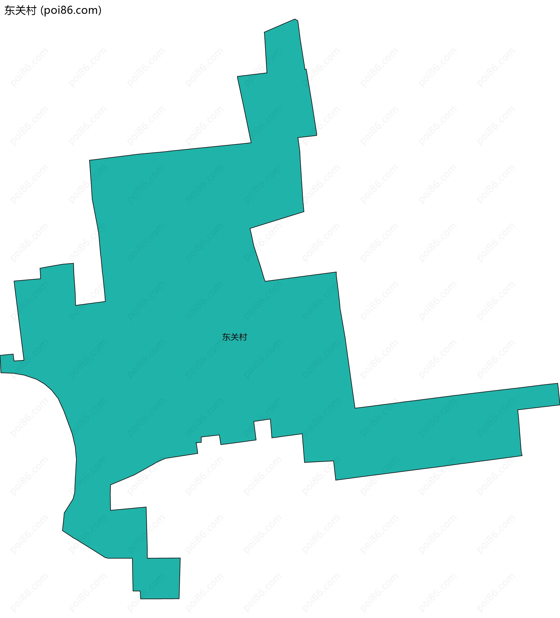 东关村边界地图