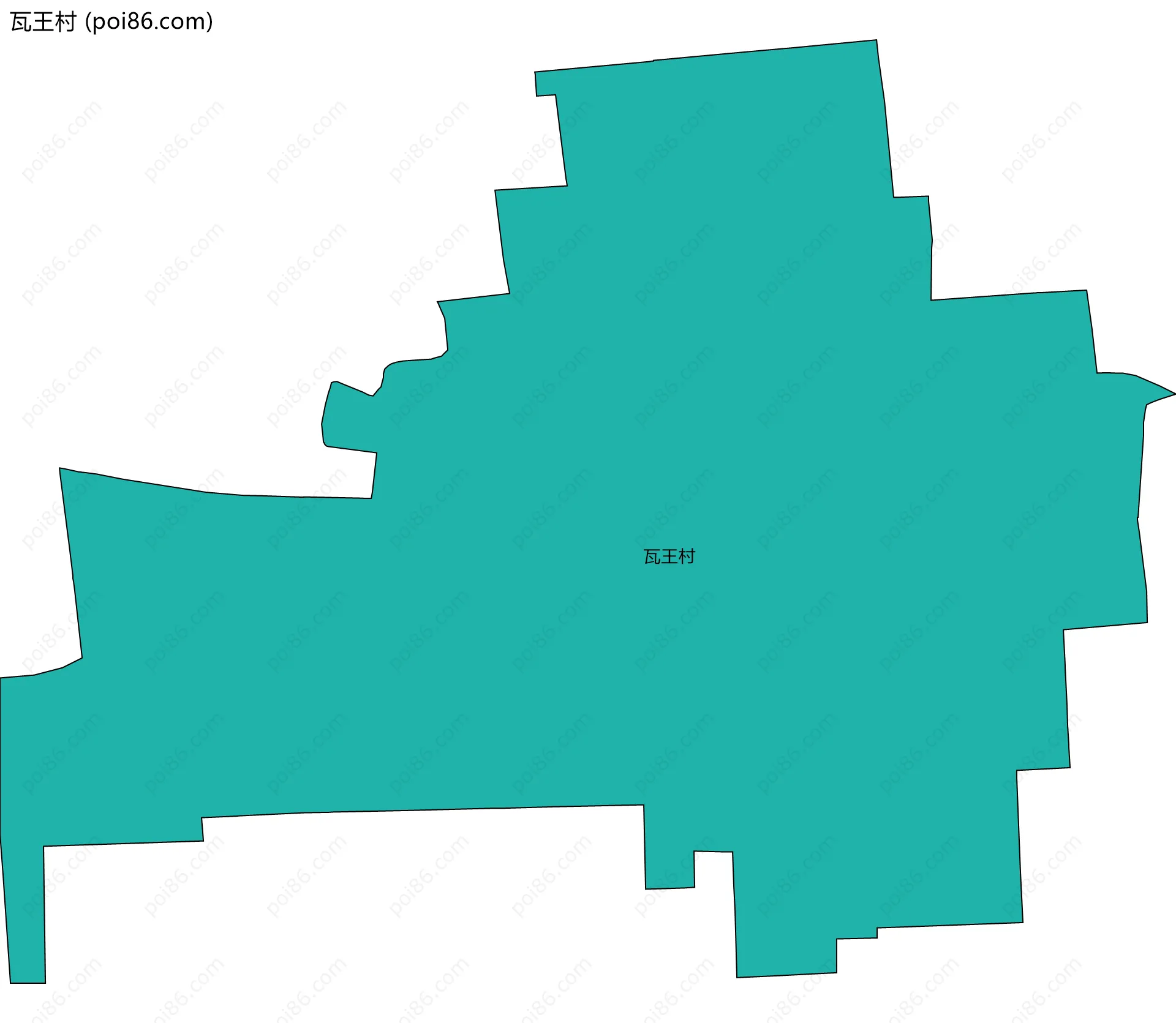 瓦王村边界地图