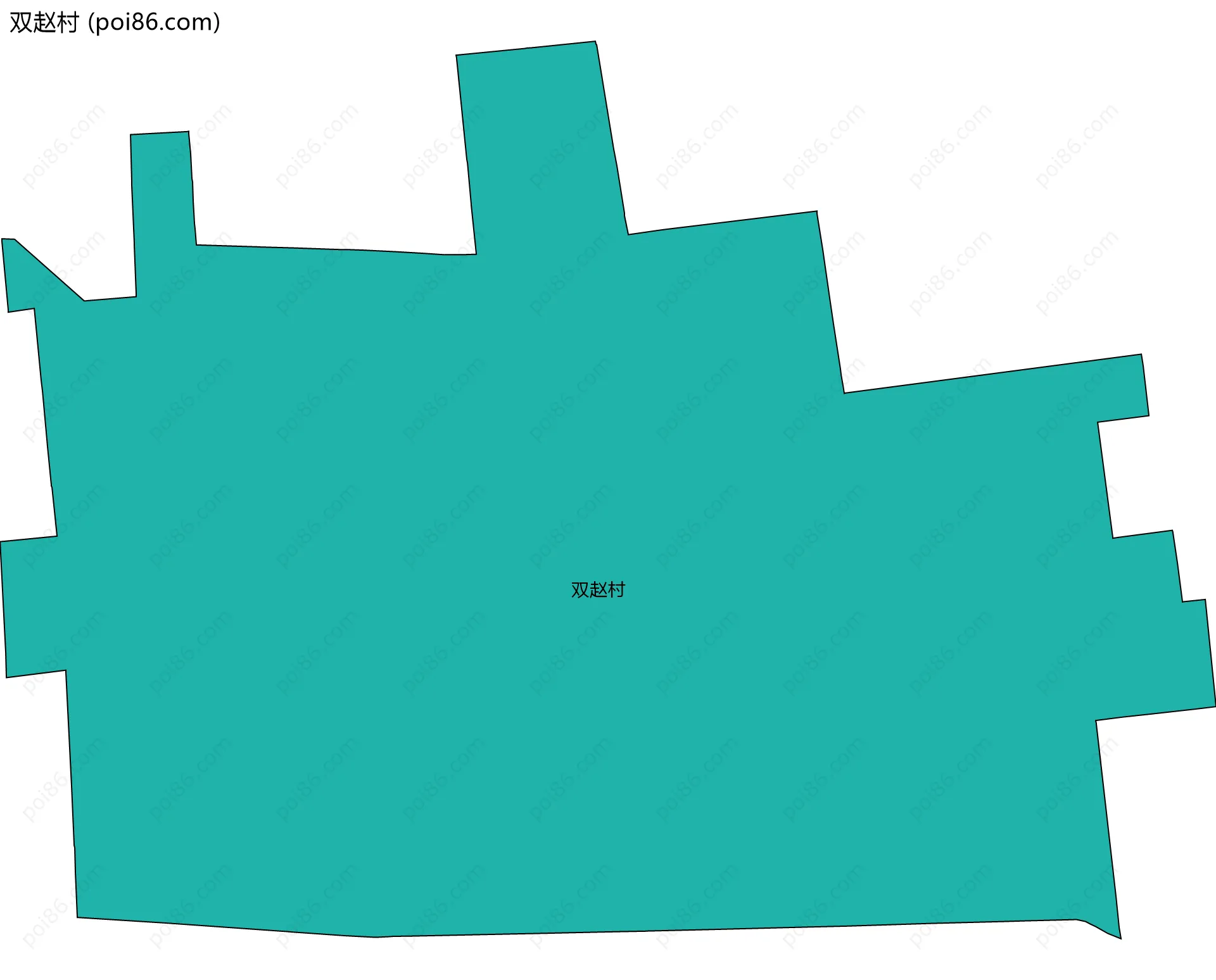 双赵村边界地图