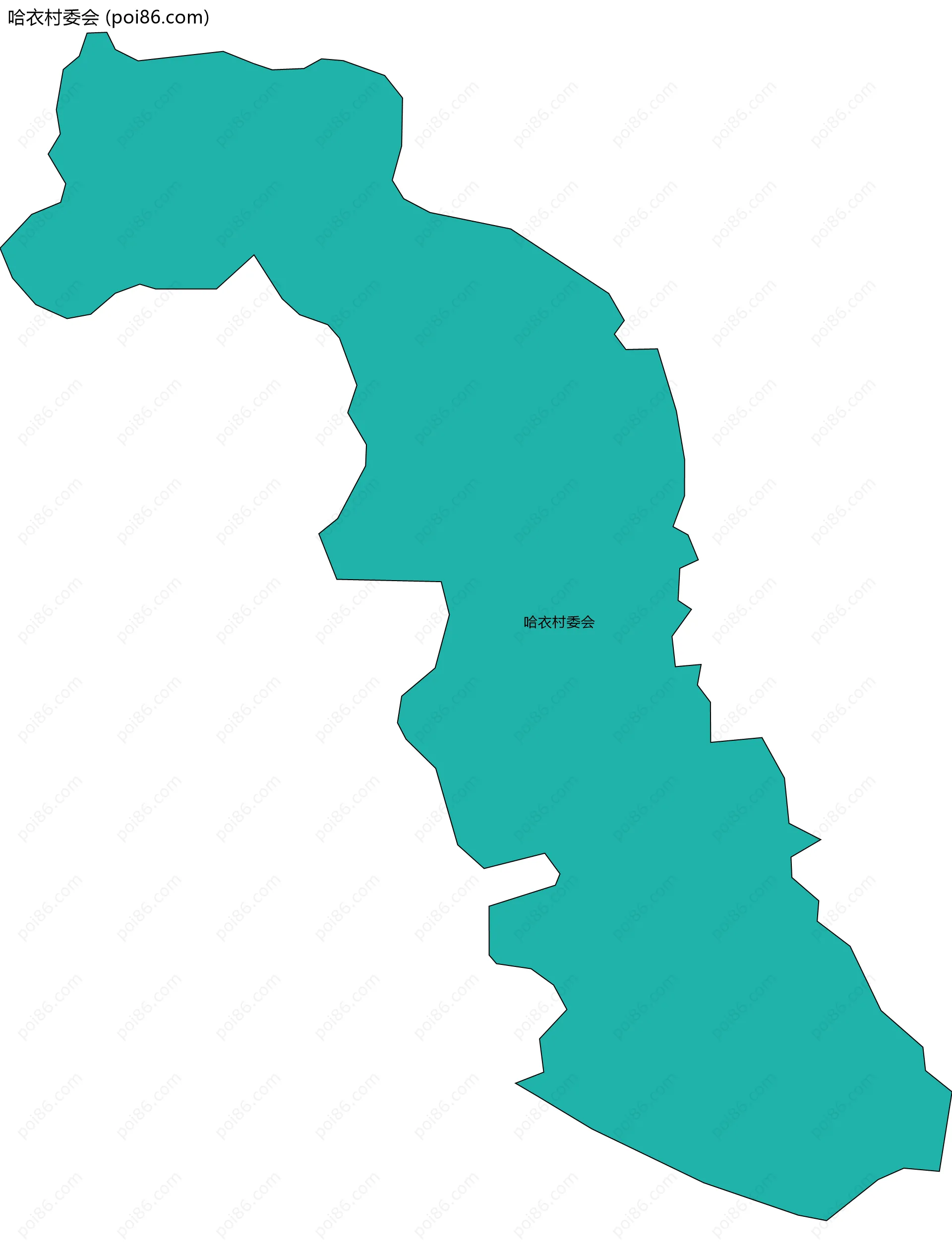 哈衣村委会边界地图