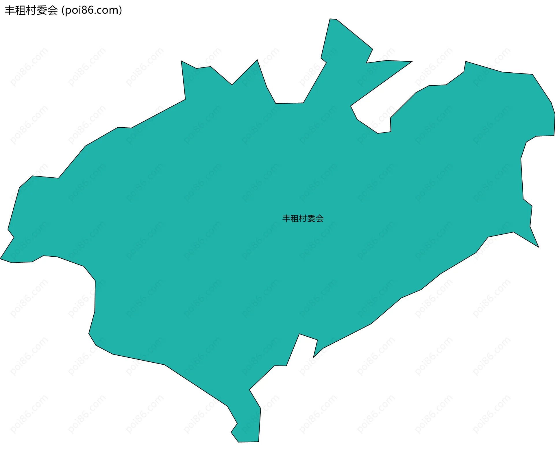 丰租村委会边界地图