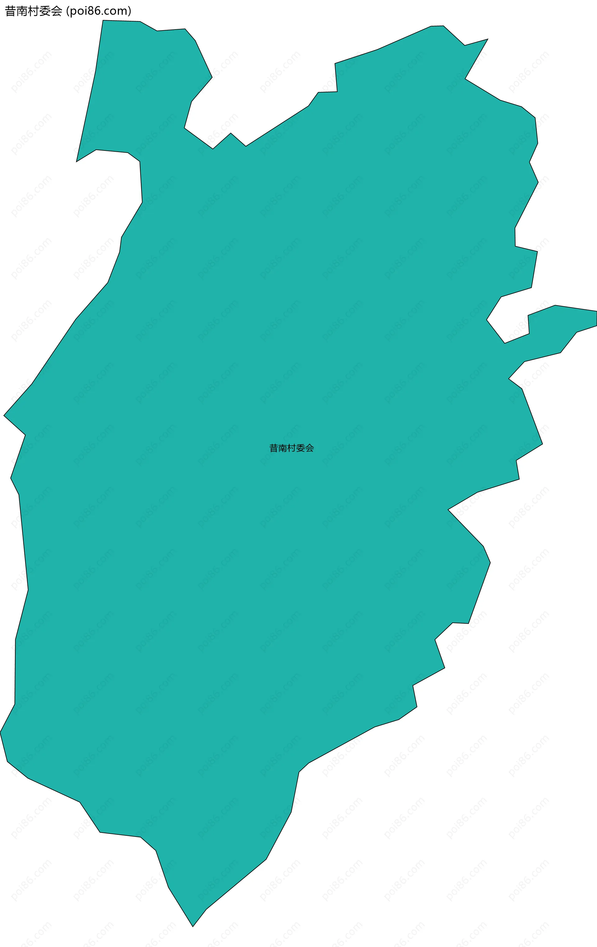 昔南村委会边界地图