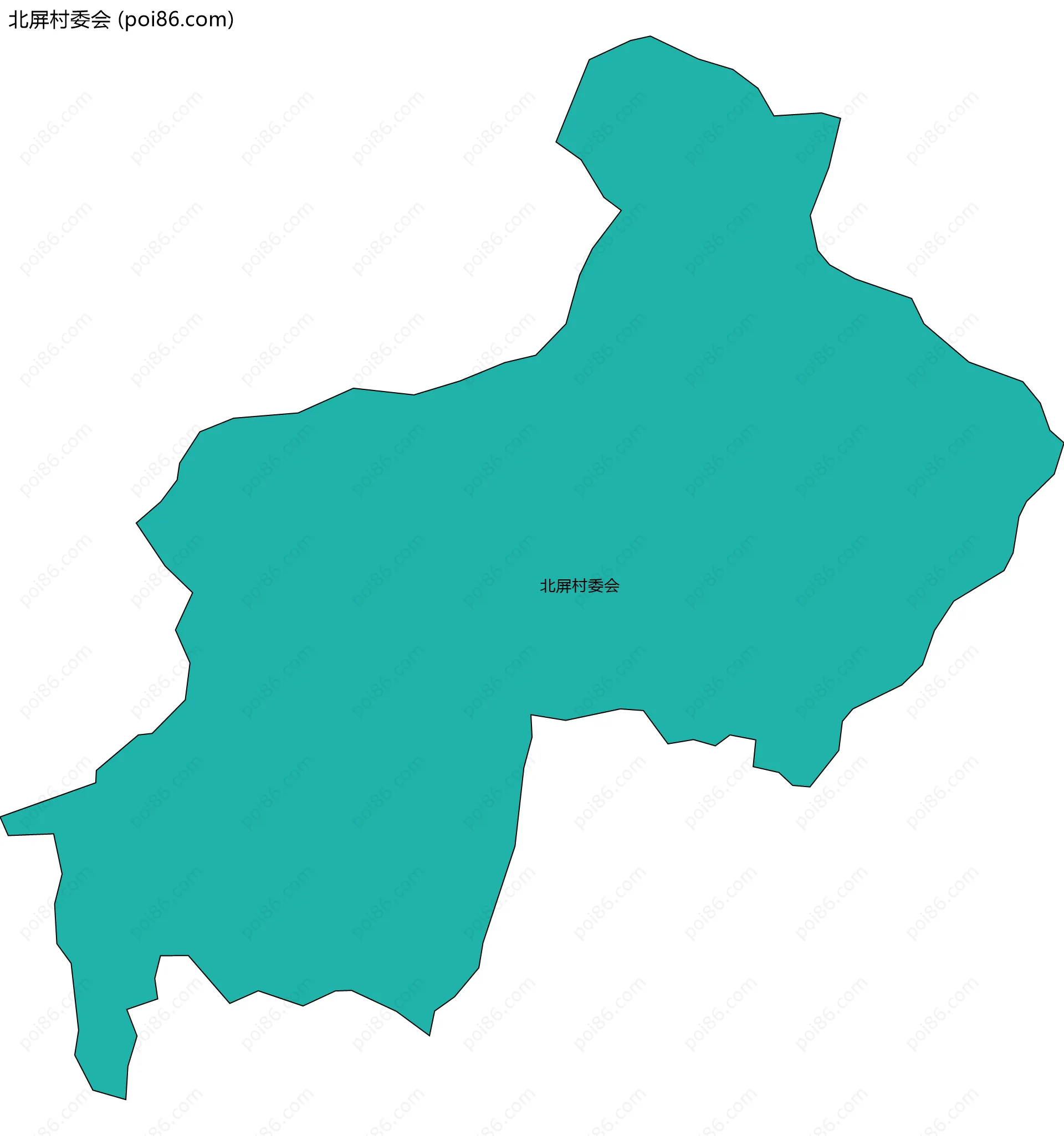 北屏村委会边界地图