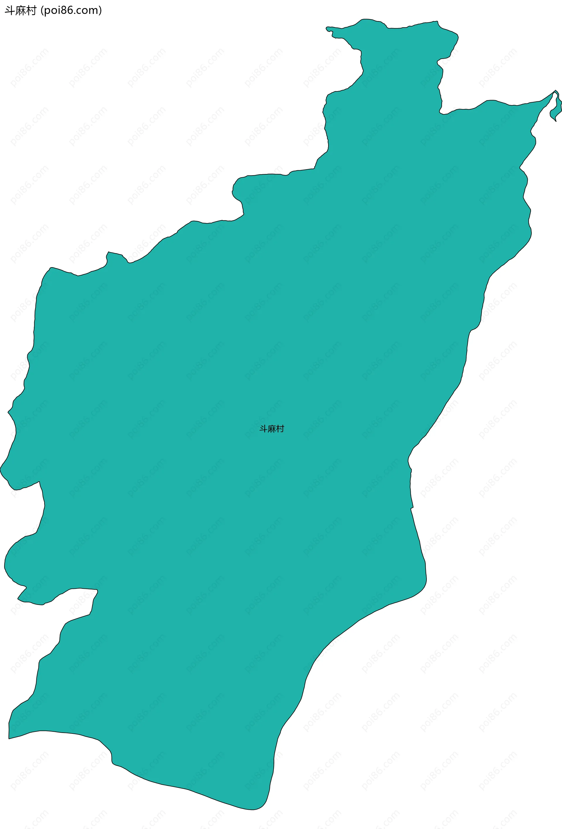 斗麻村边界地图