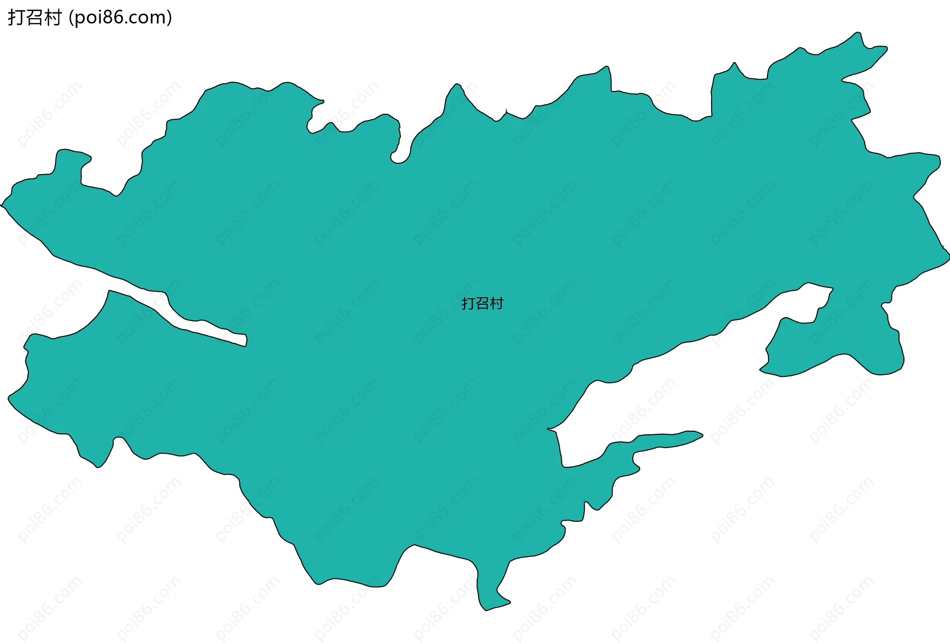打召村边界地图
