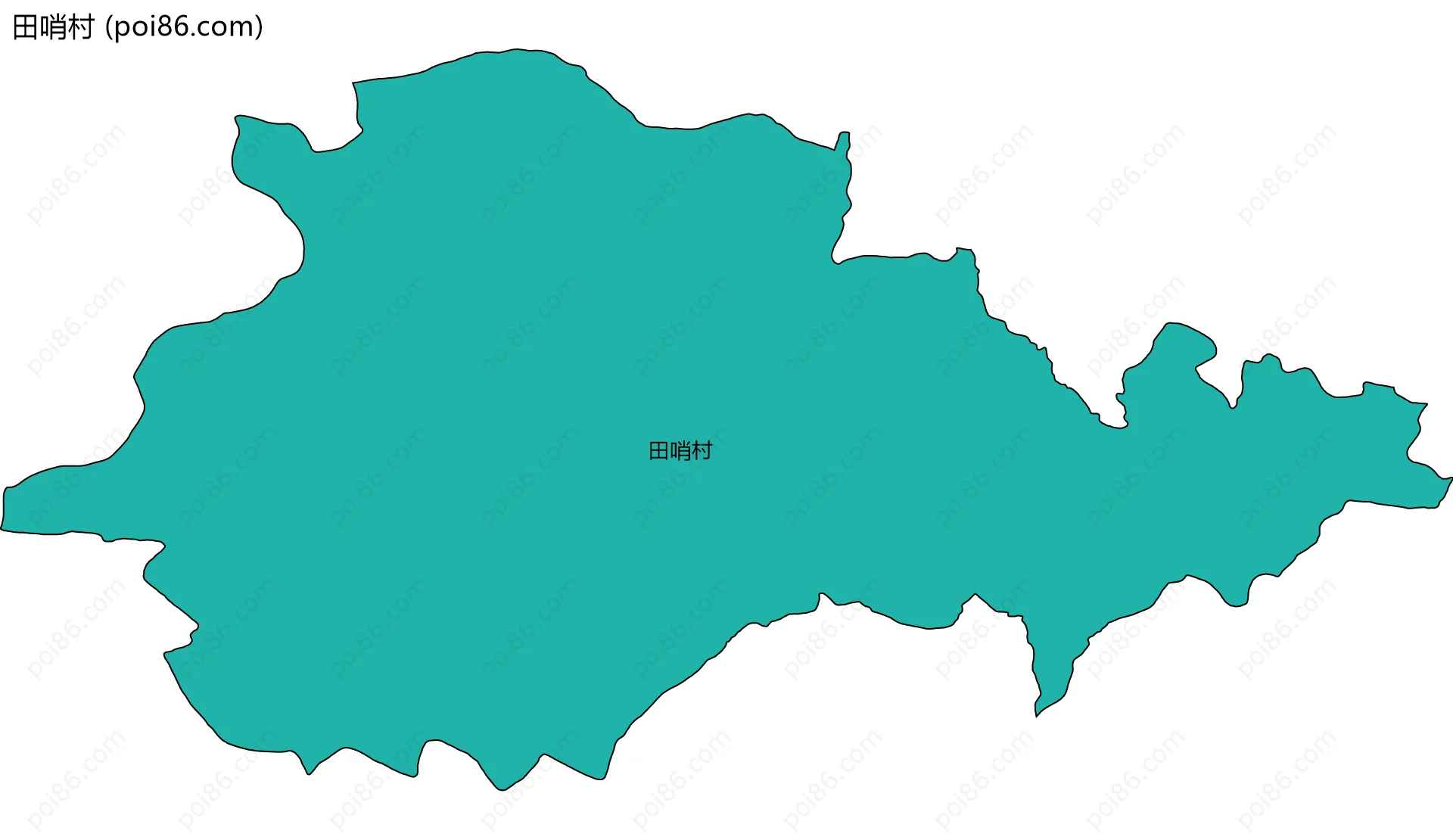 田哨村边界地图