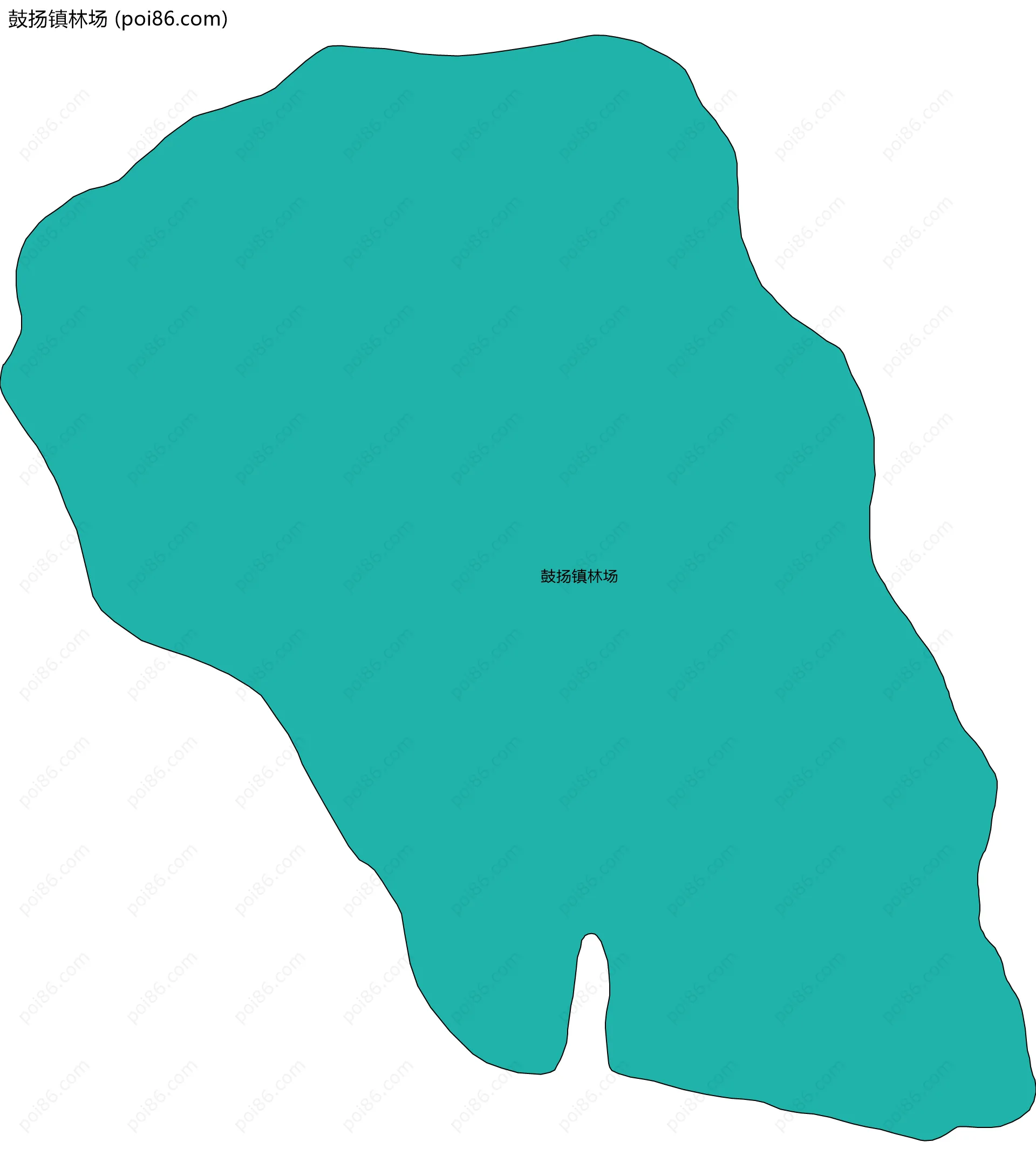 鼓扬镇林场边界地图