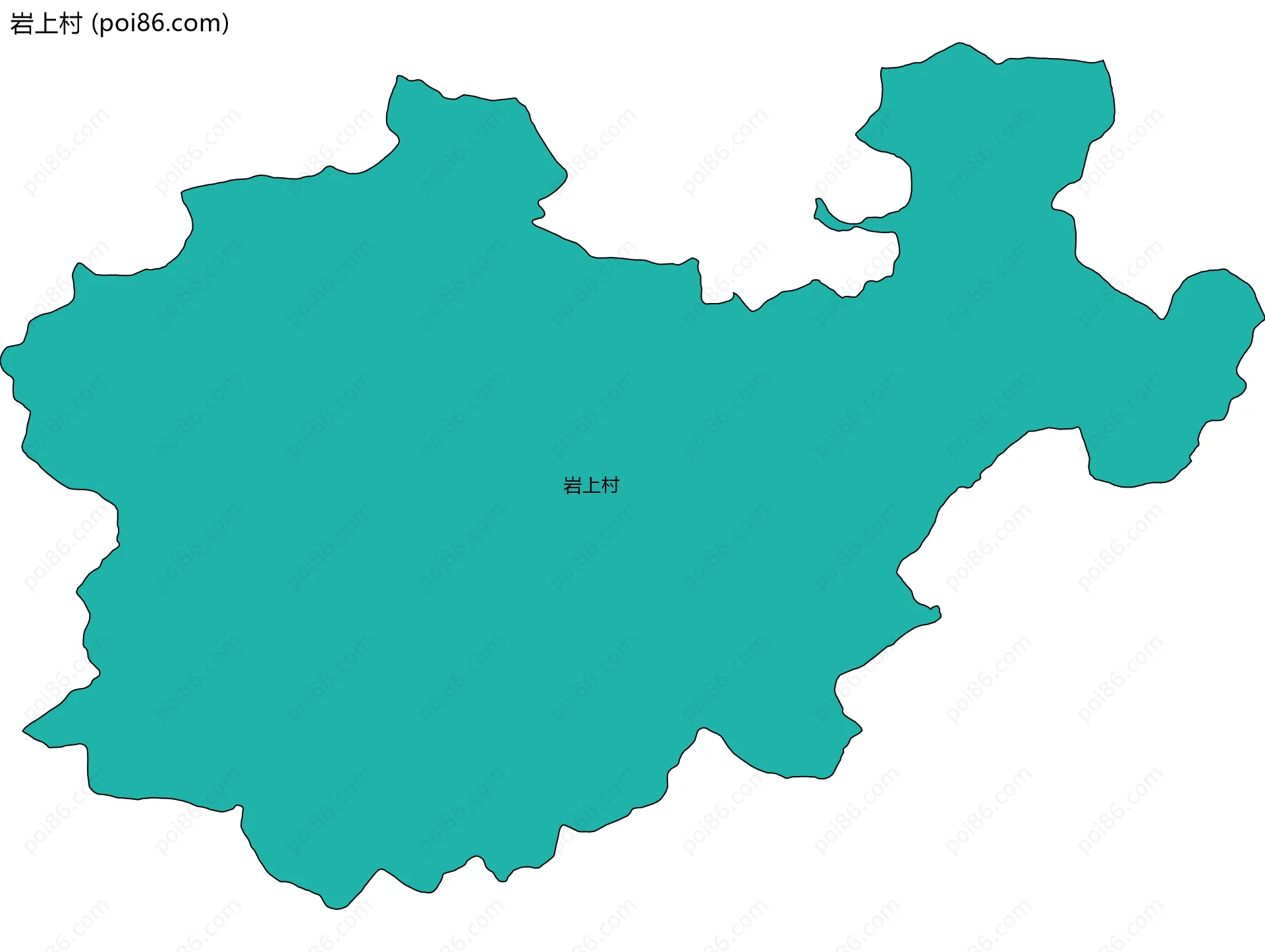 岩上村边界地图