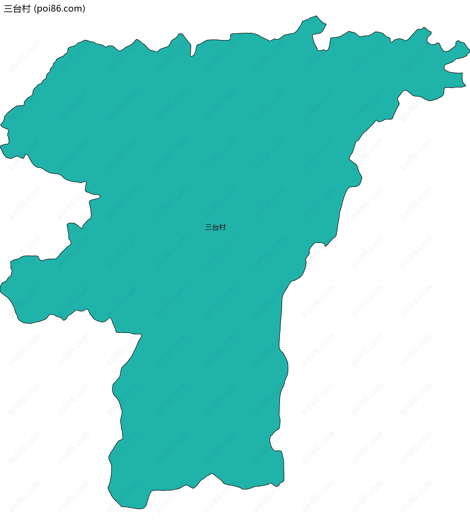 三台村边界地图