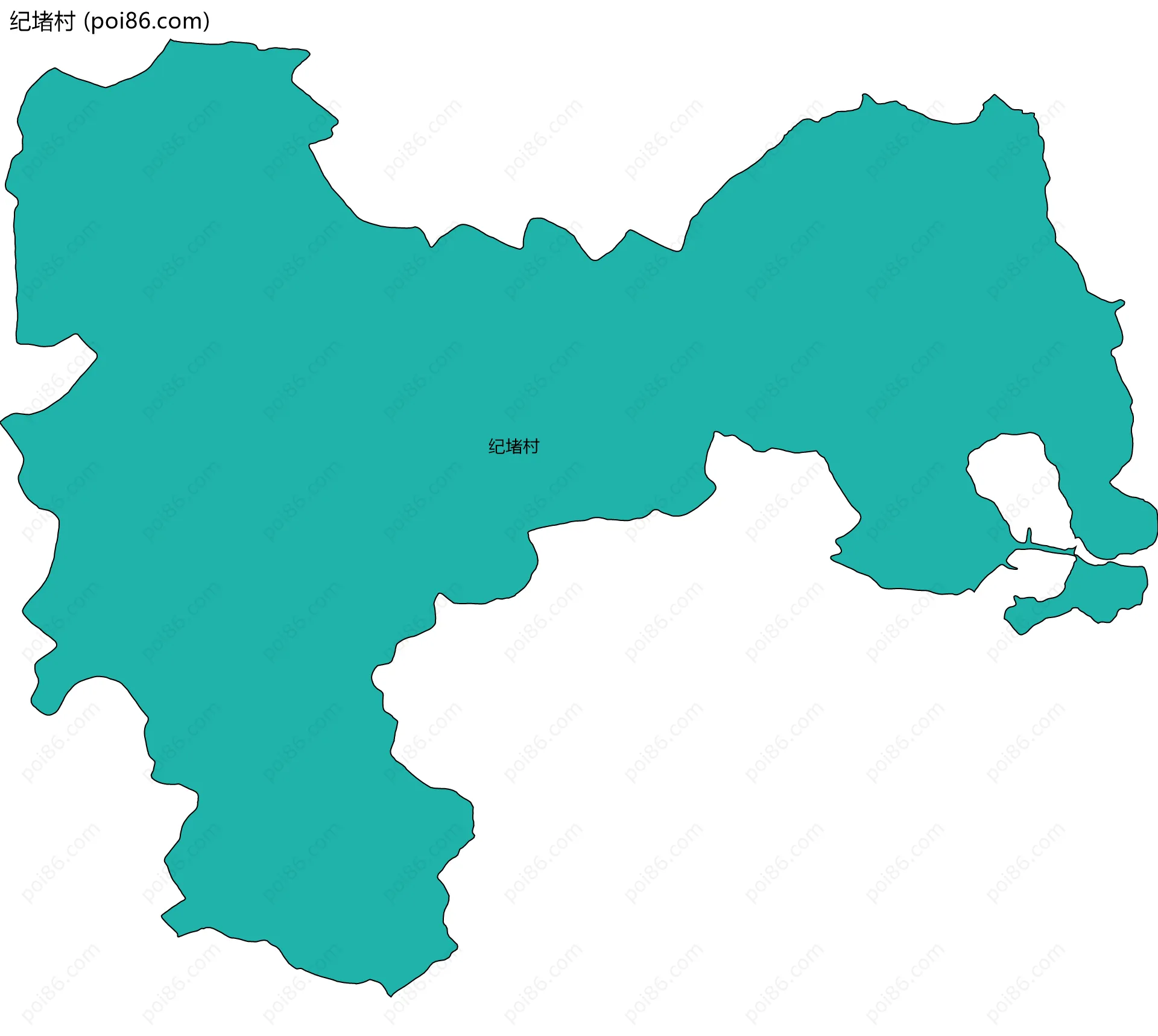 纪堵村边界地图