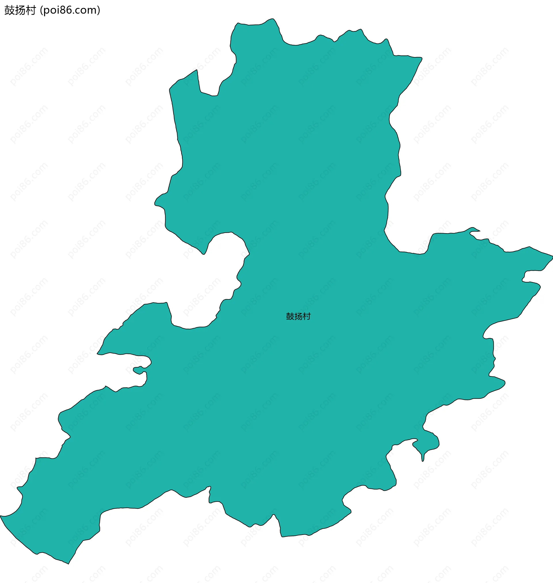 鼓扬村边界地图