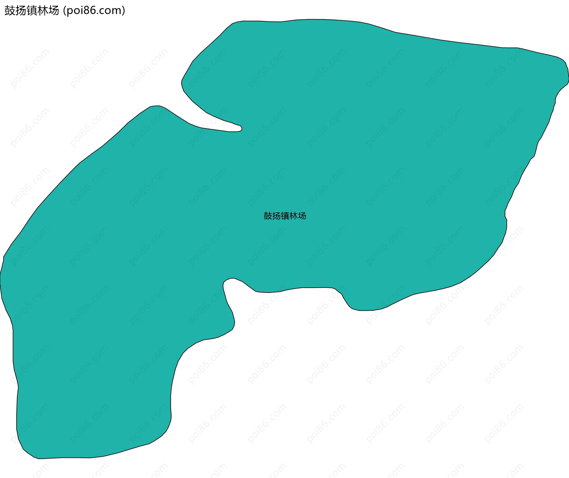 鼓扬镇林场边界地图