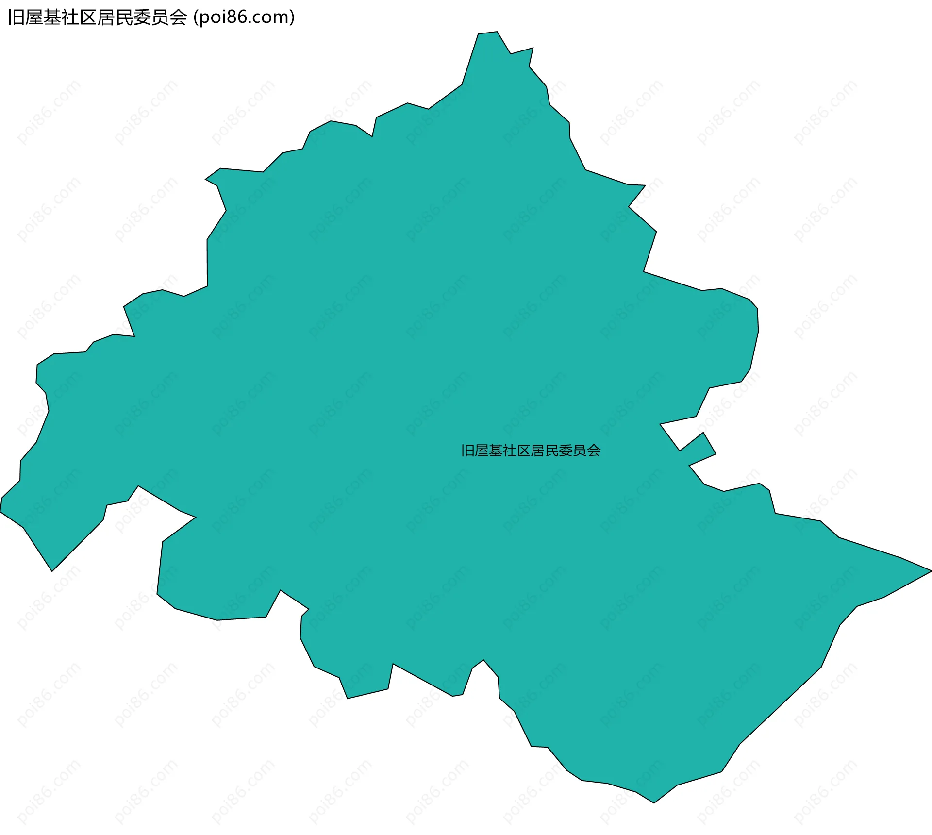 旧屋基社区居民委员会边界地图