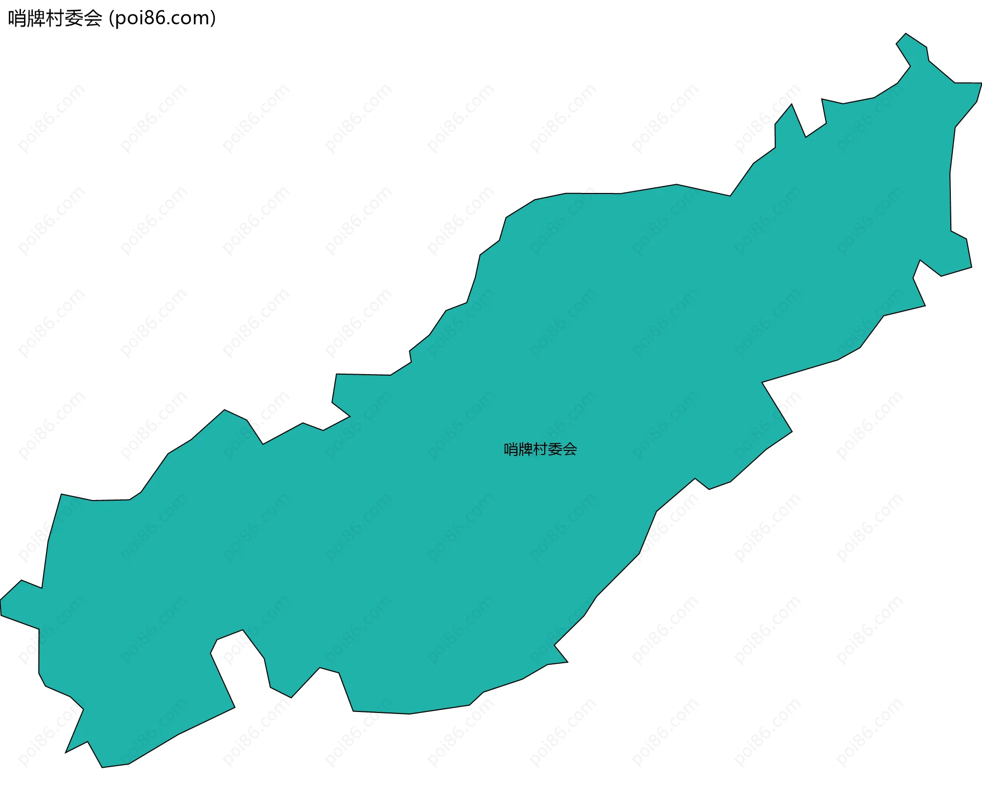 哨牌村委会边界地图