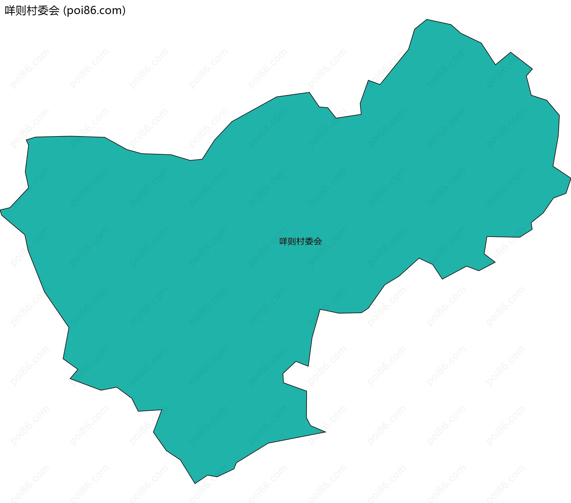 咩则村委会边界地图