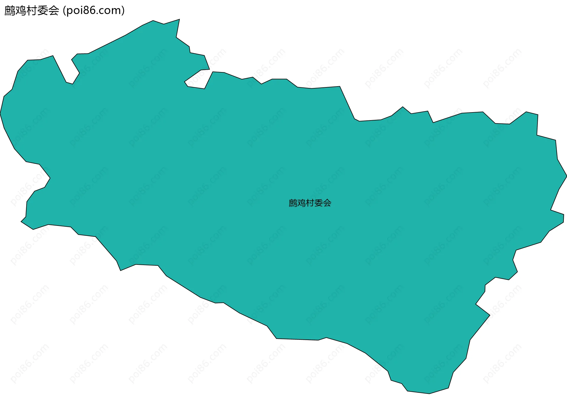 鹧鸡村委会边界地图