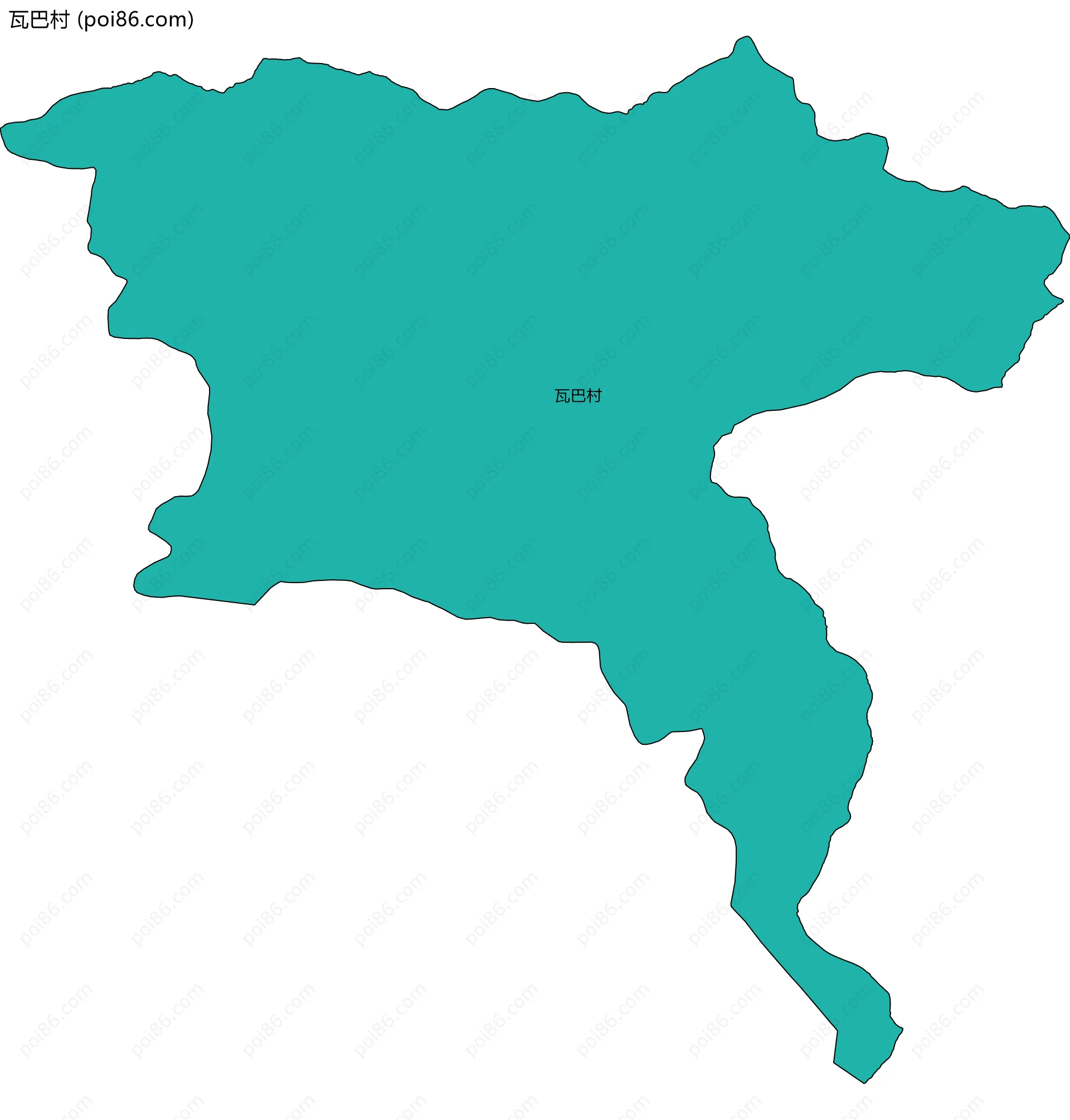 瓦巴村边界地图