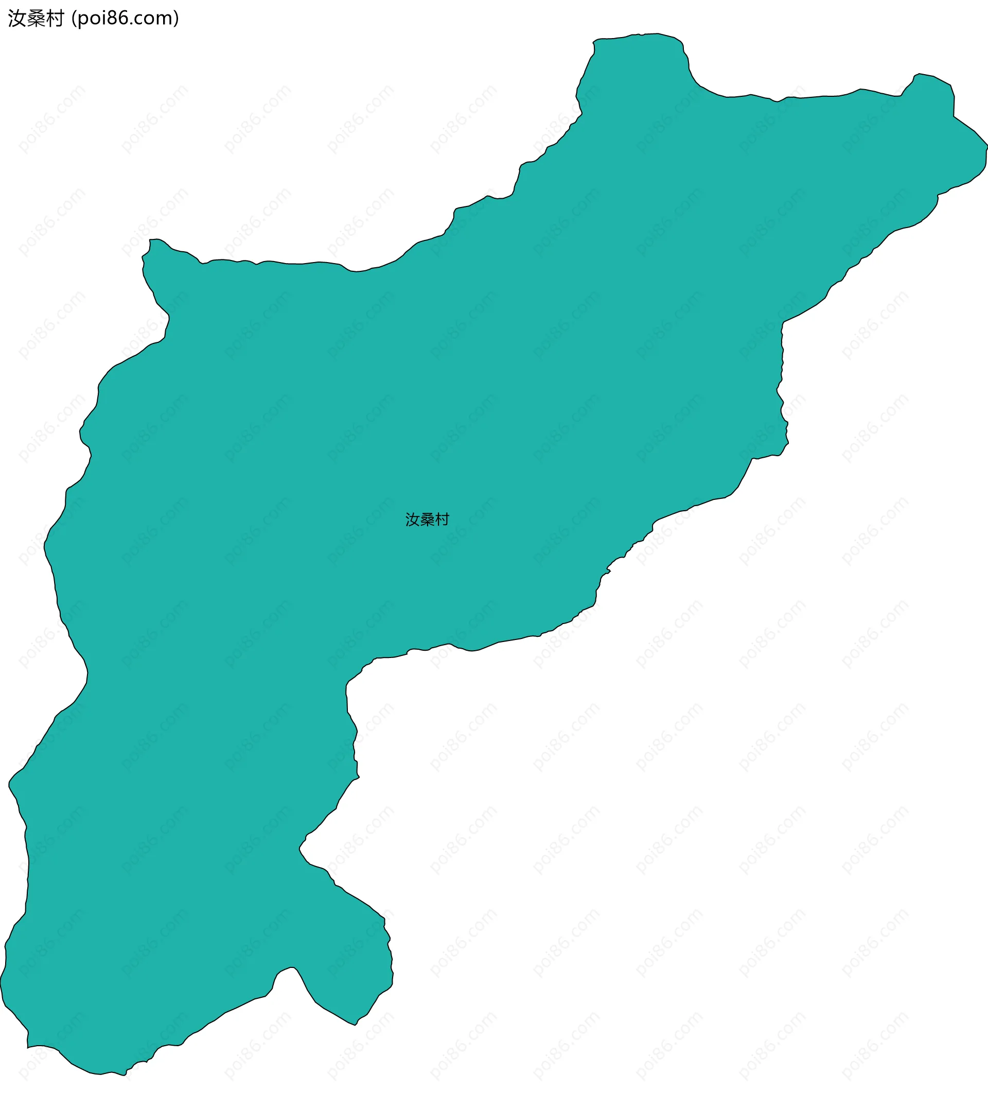 汝桑村边界地图