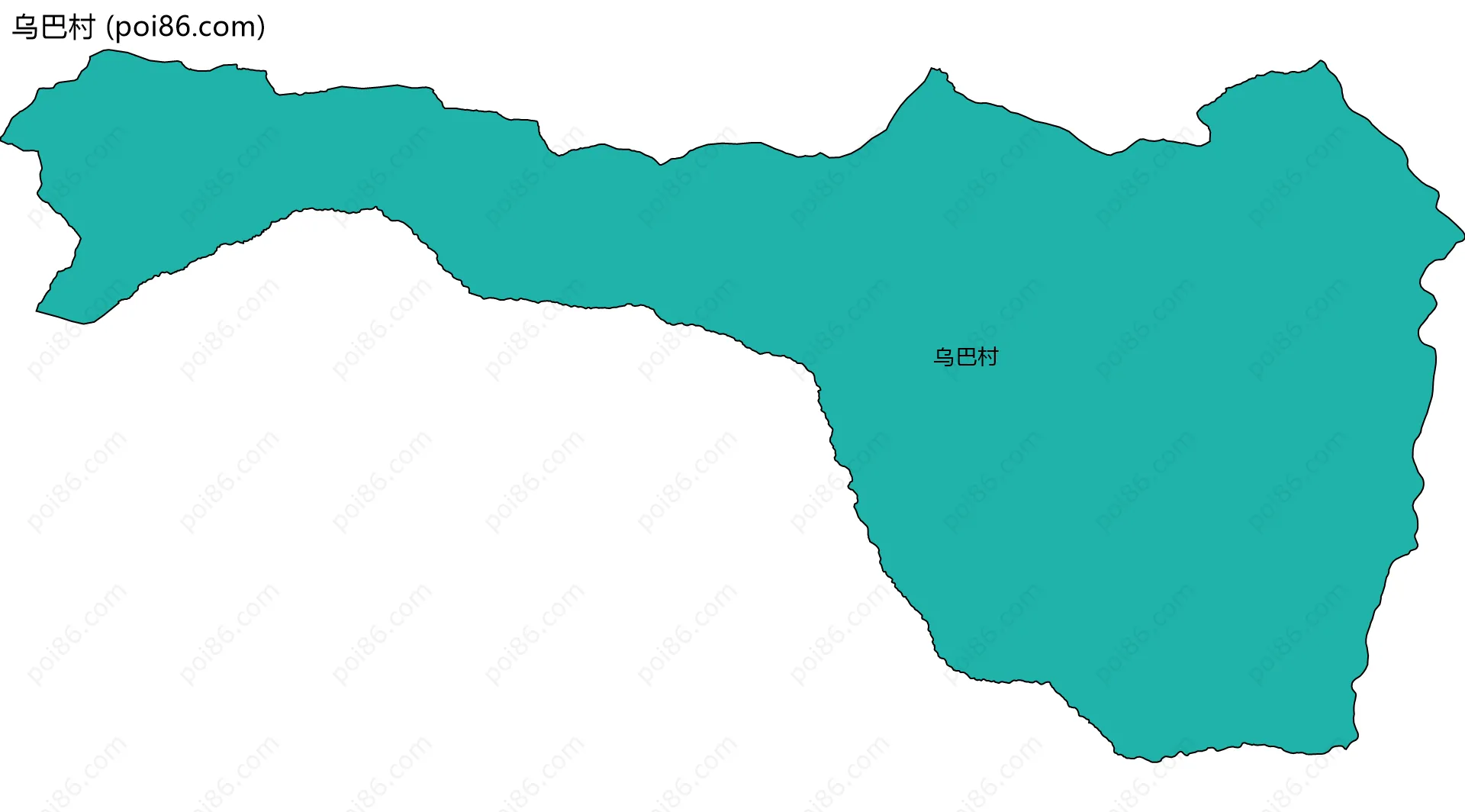 乌巴村边界地图