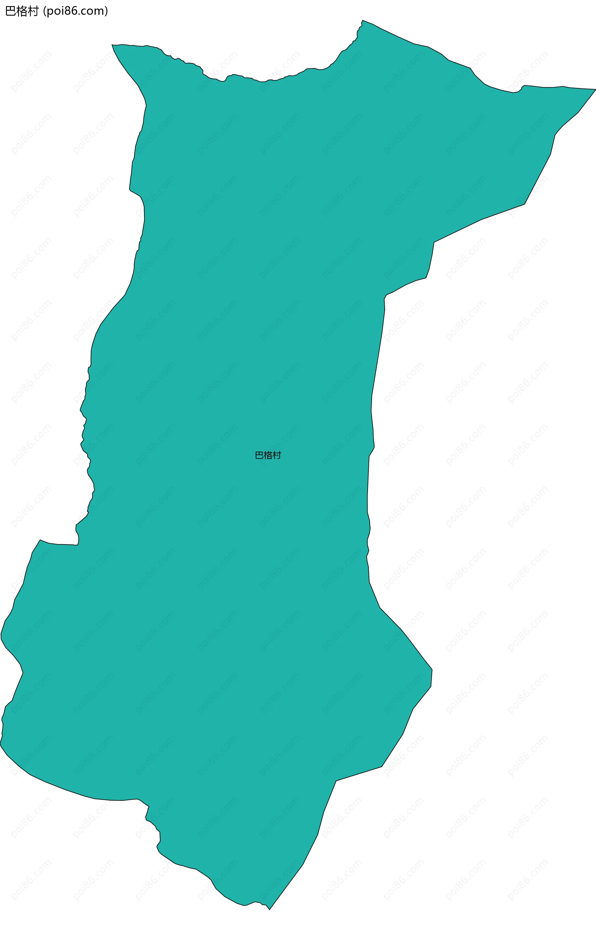 巴格村边界地图