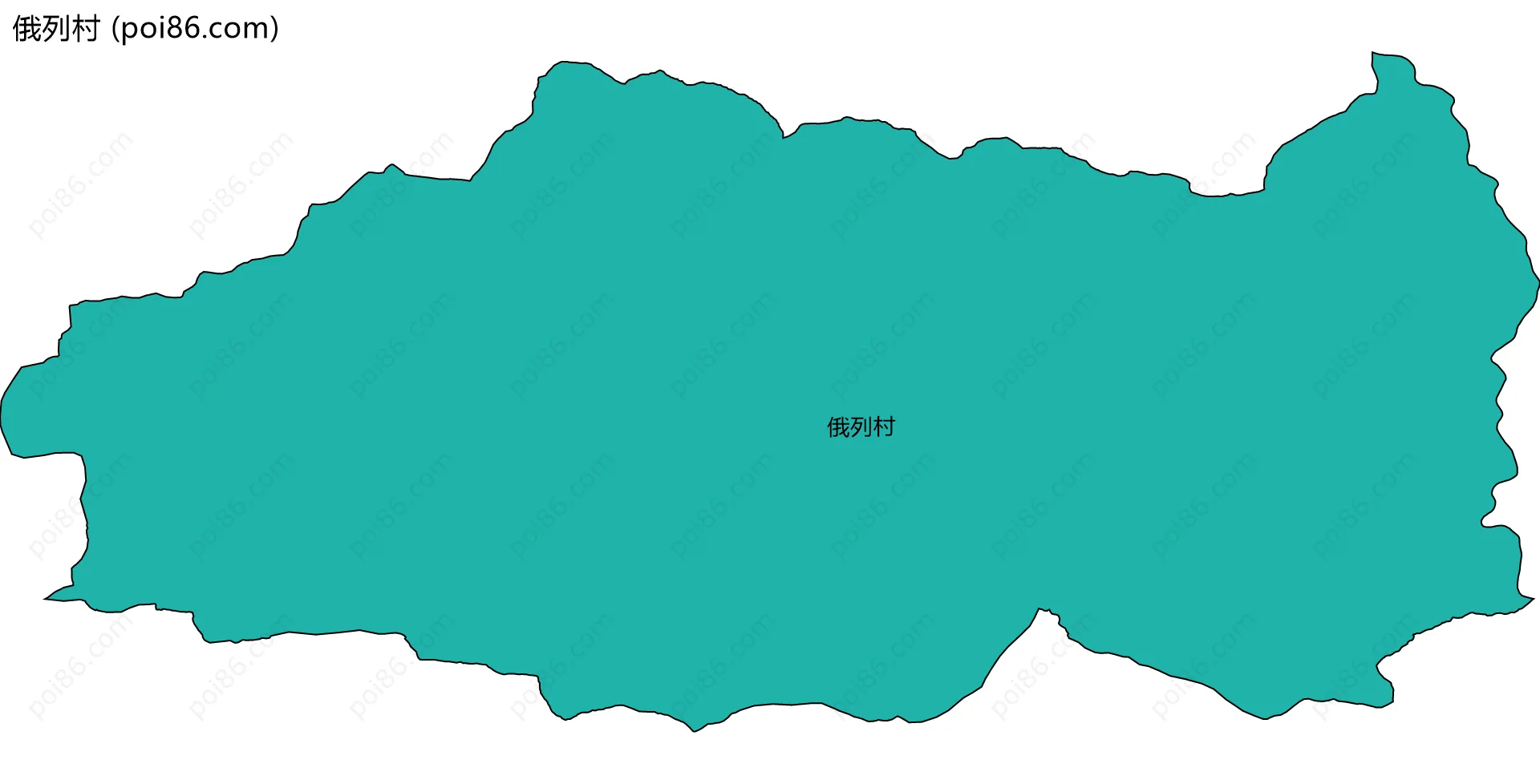 俄列村边界地图