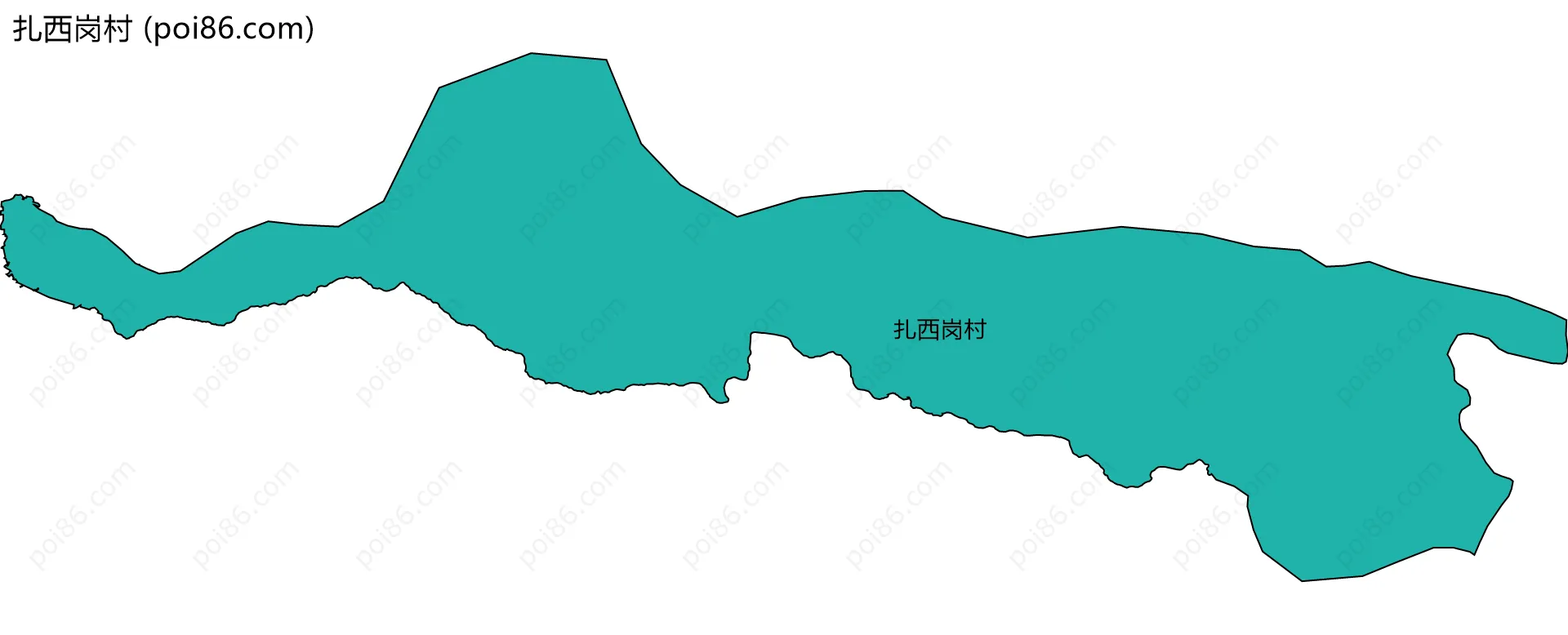 扎西岗村边界地图