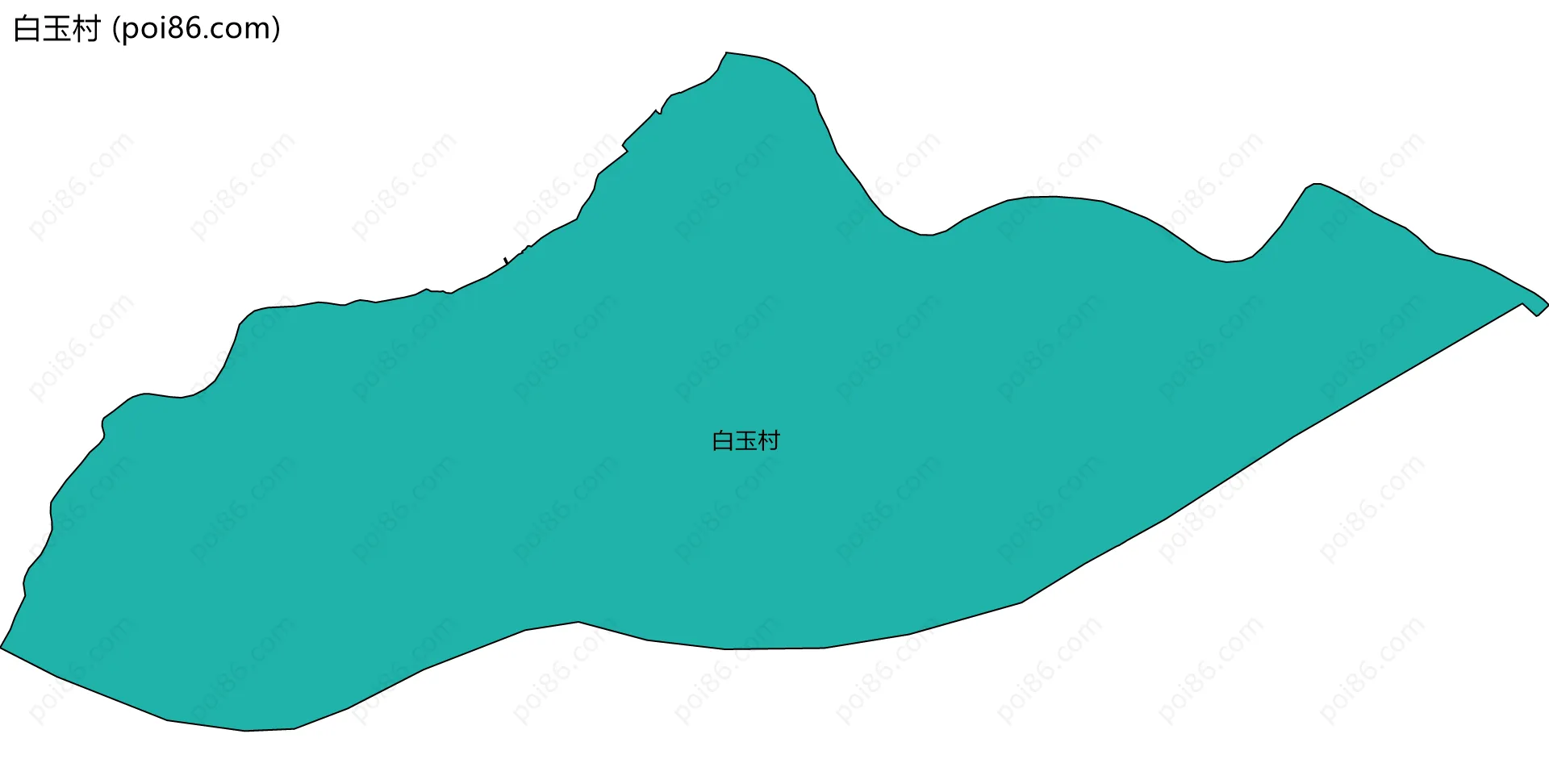 白玉村边界地图