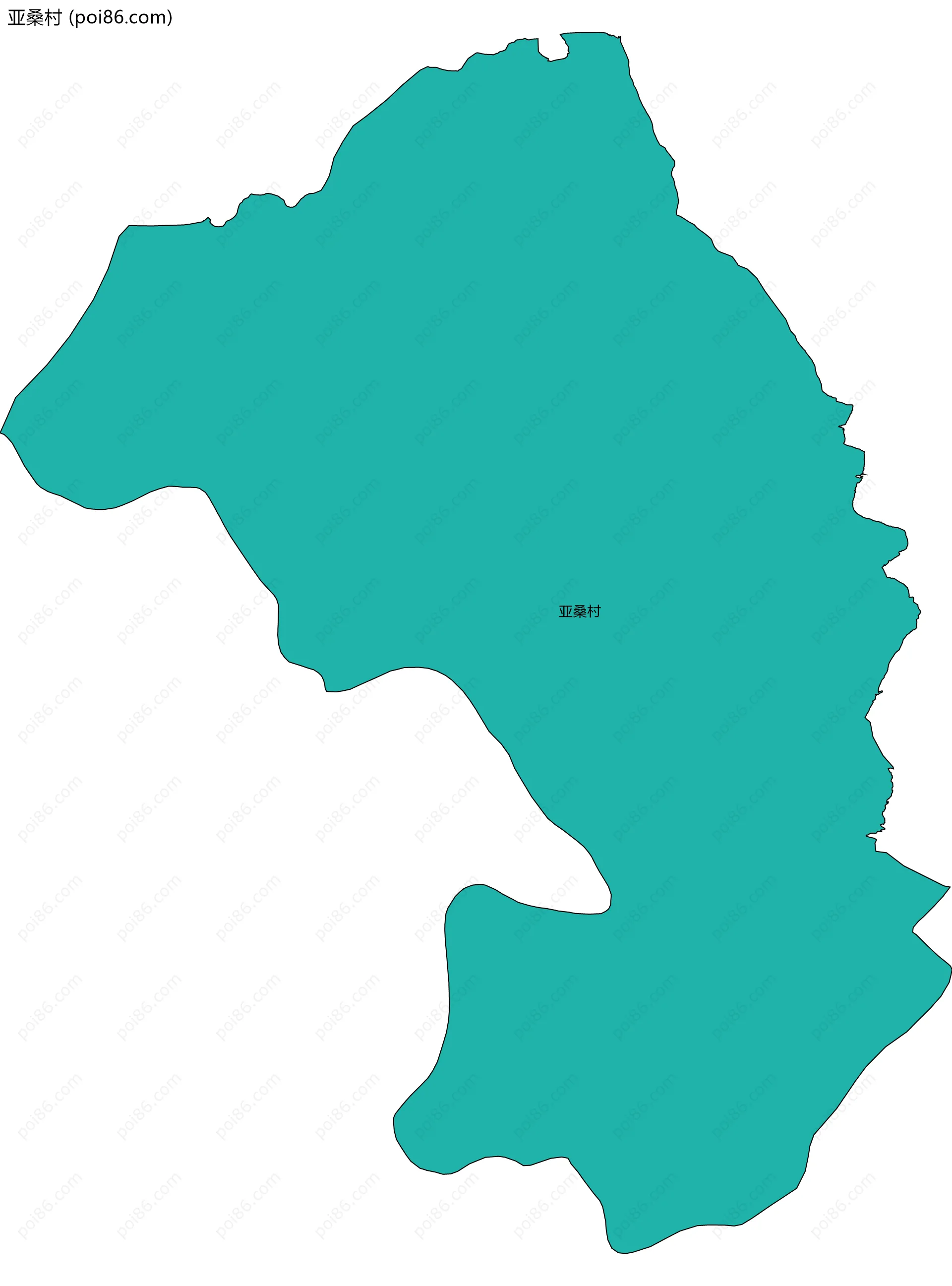 亚桑村边界地图