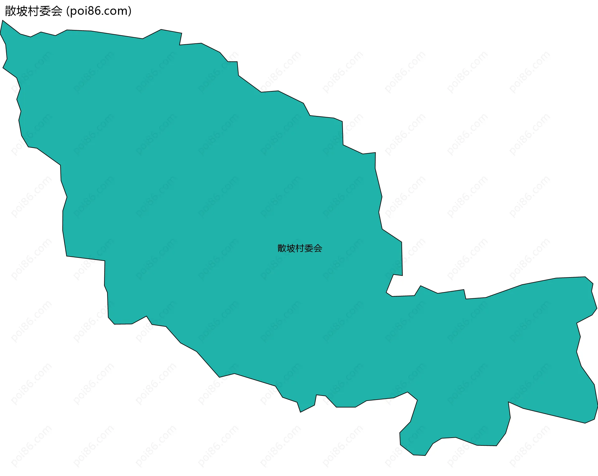 散坡村委会边界地图