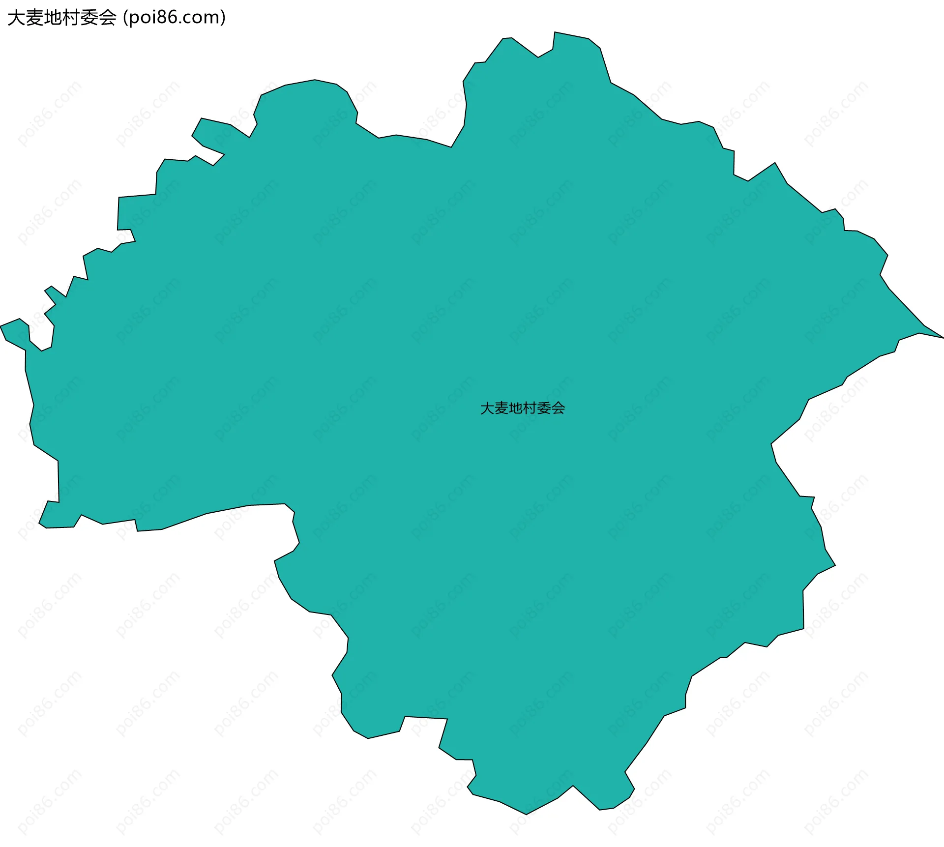 大麦地村委会边界地图