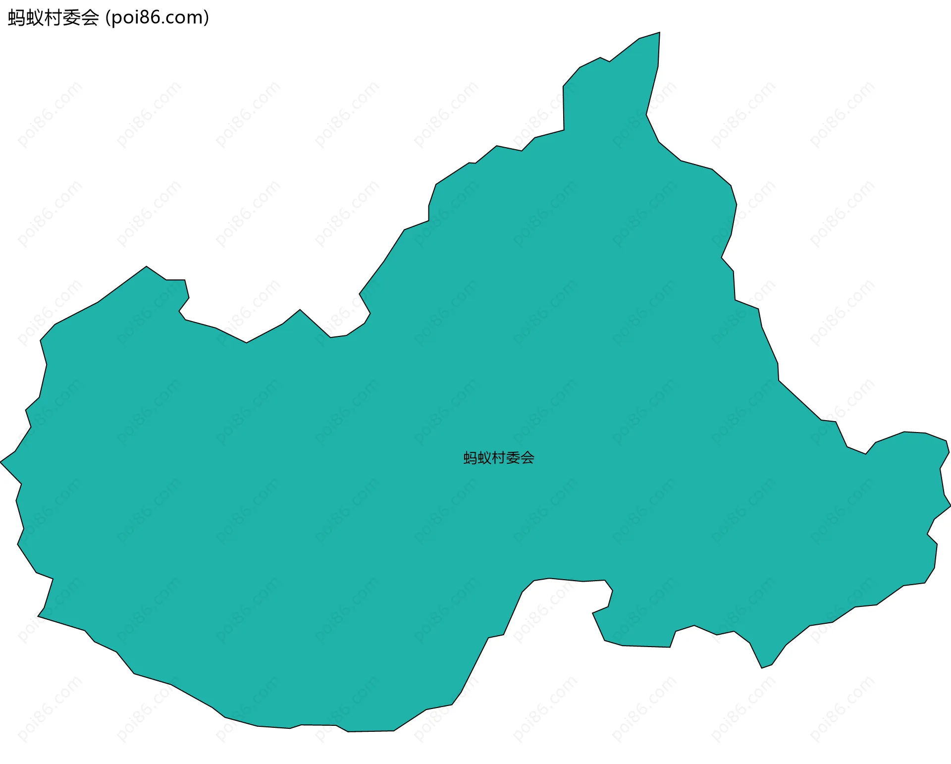 蚂蚁村委会边界地图