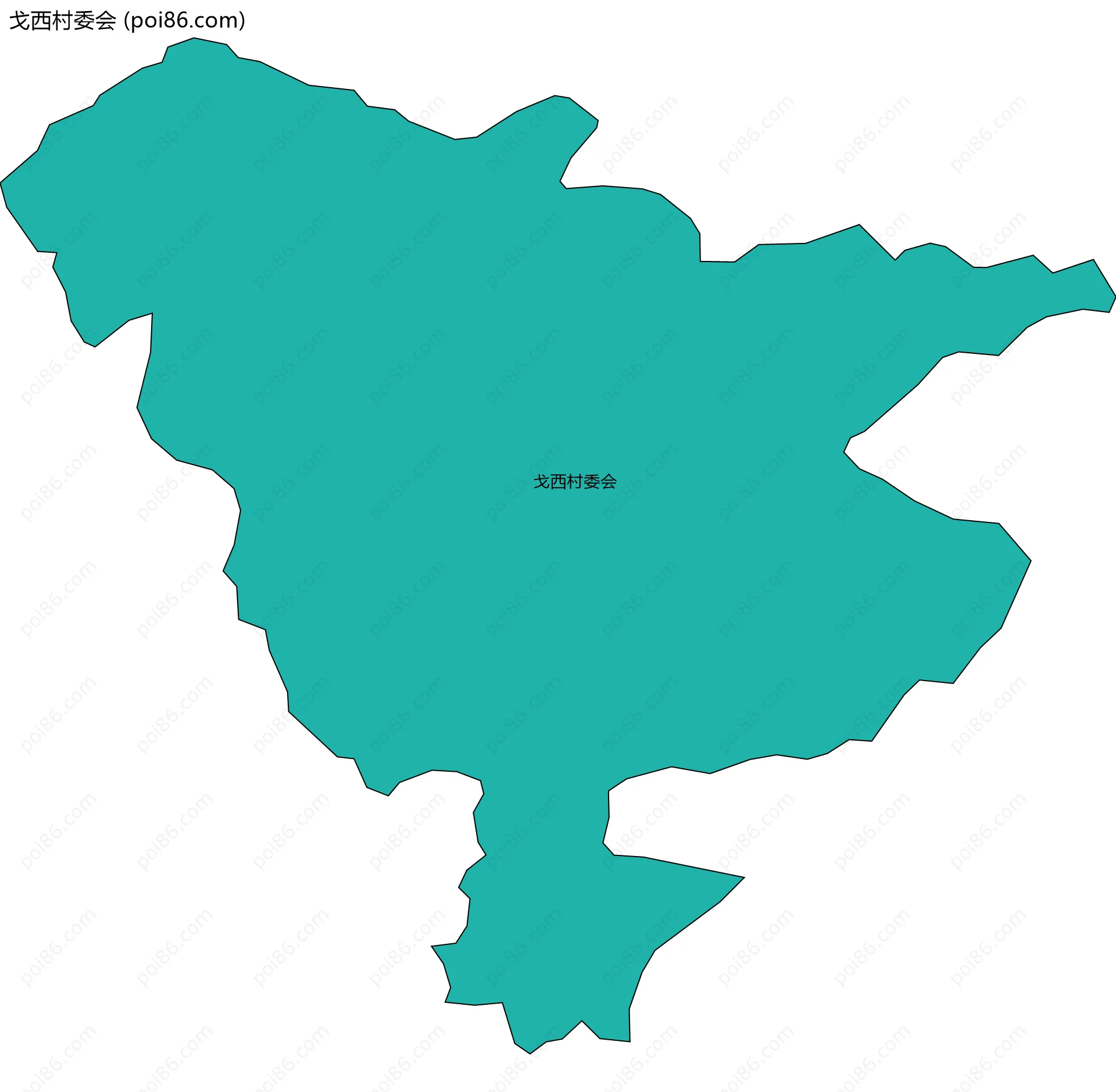 戈西村委会边界地图