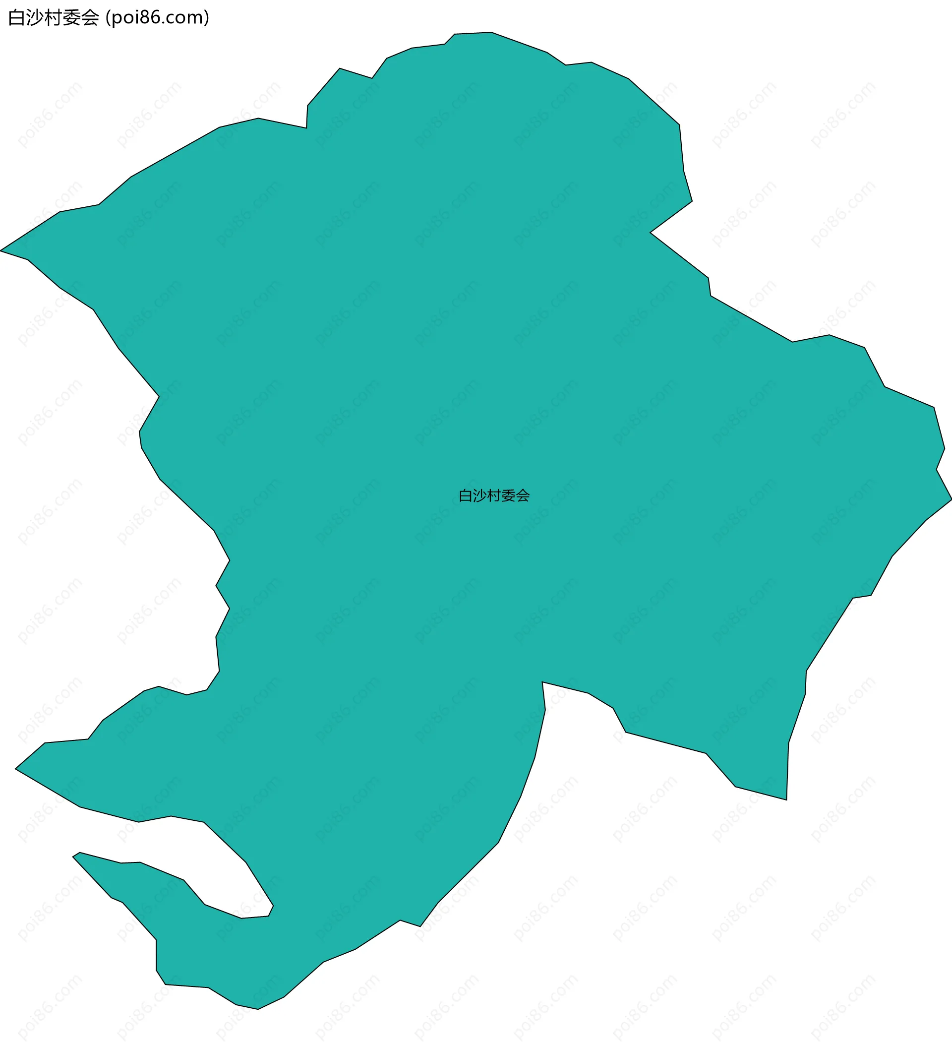 白沙村委会边界地图