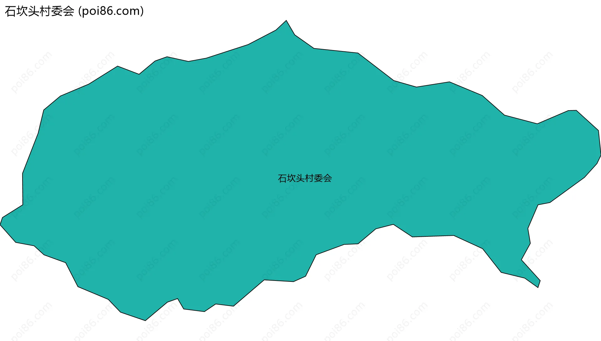 石坎头村委会边界地图