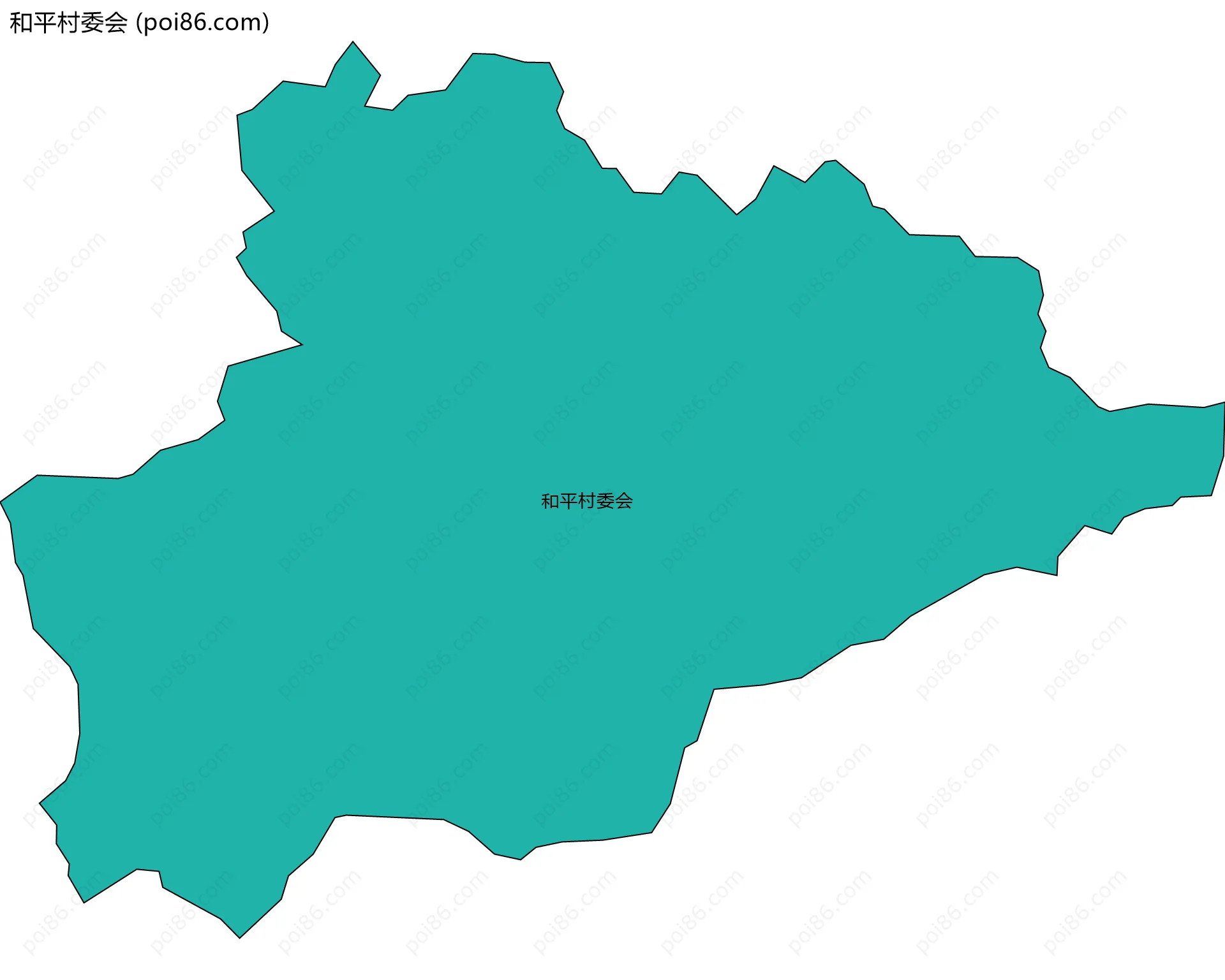 和平村委会边界地图