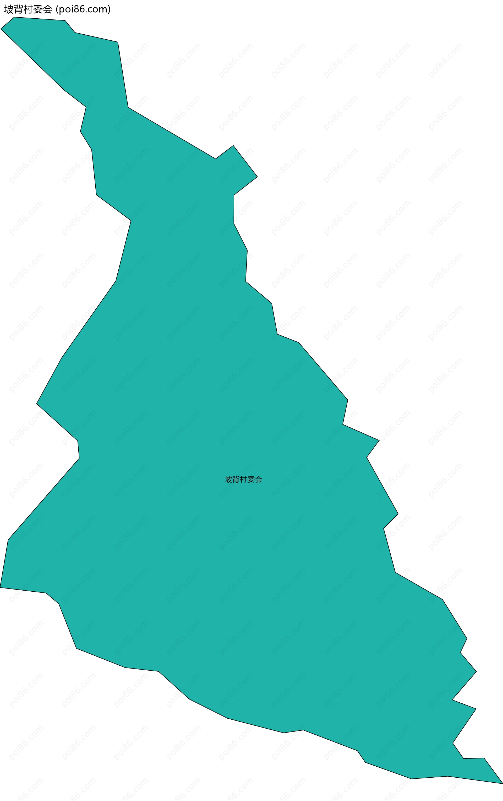 坡背村委会边界地图