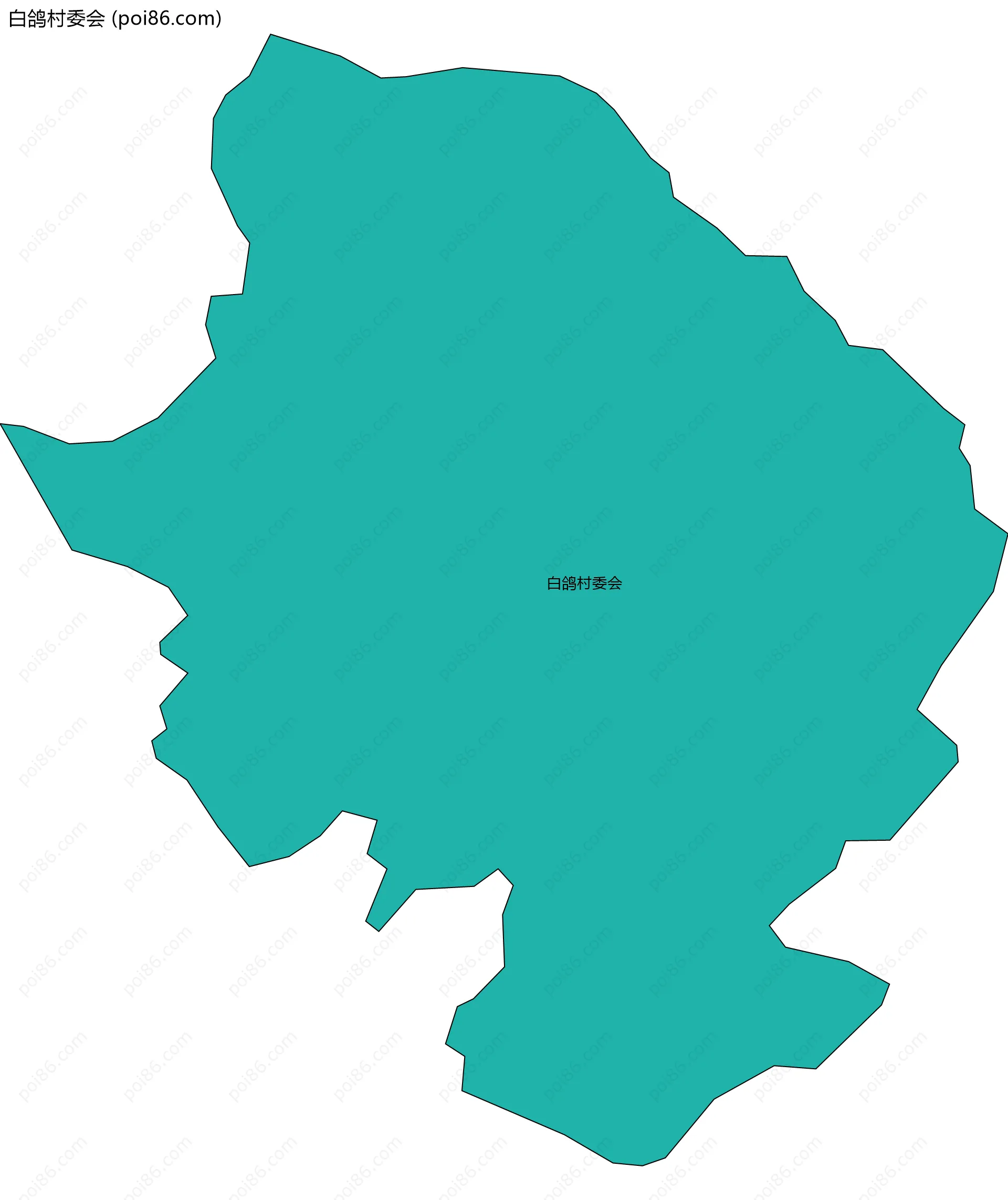 白鸽村委会边界地图
