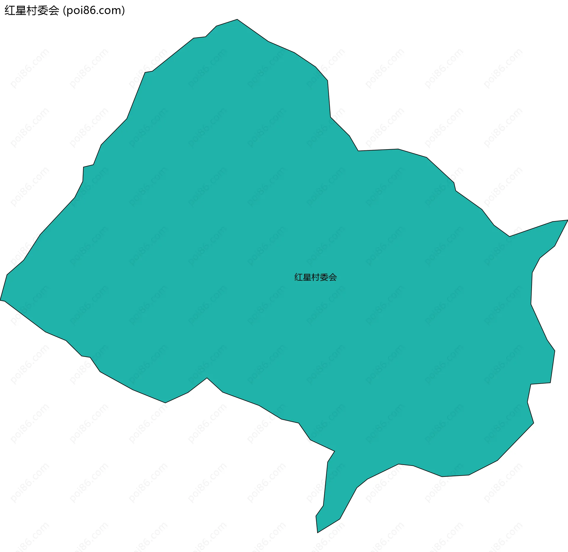 红星村委会边界地图