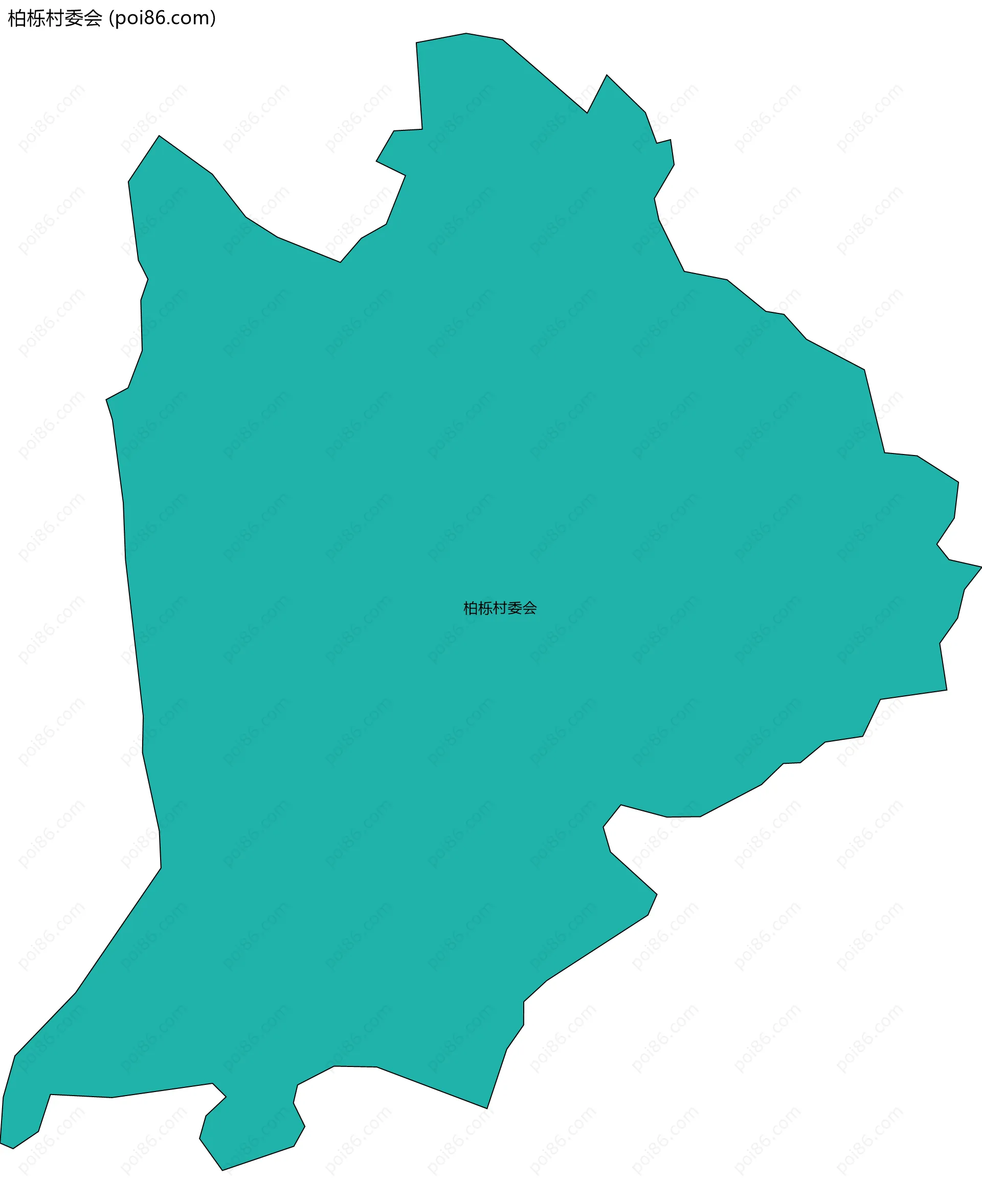 柏栎村委会边界地图
