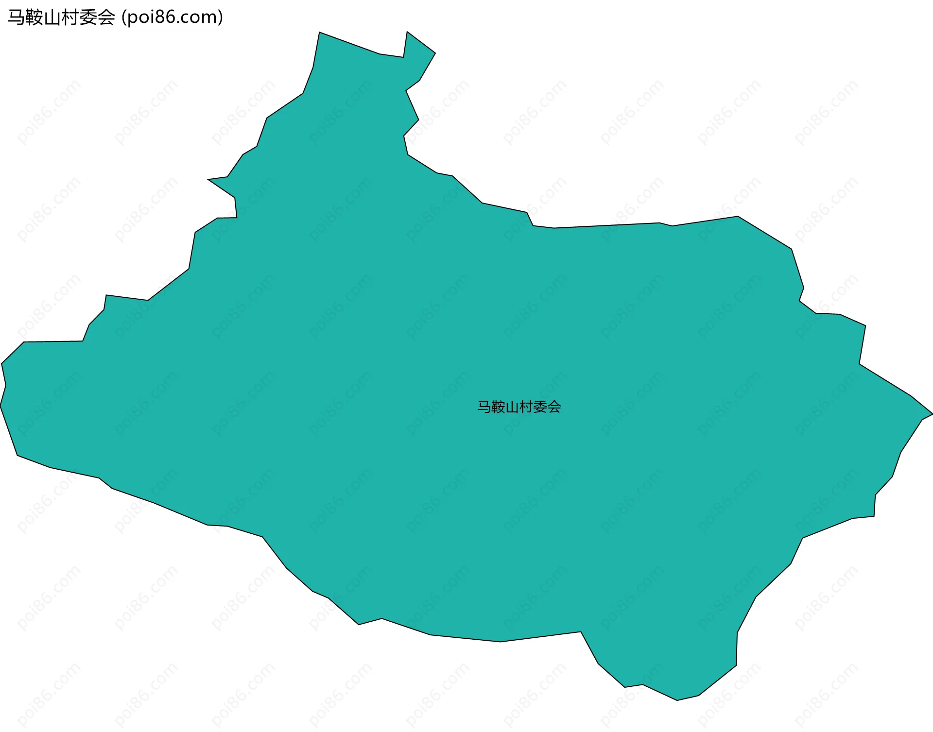 马鞍山村委会边界地图