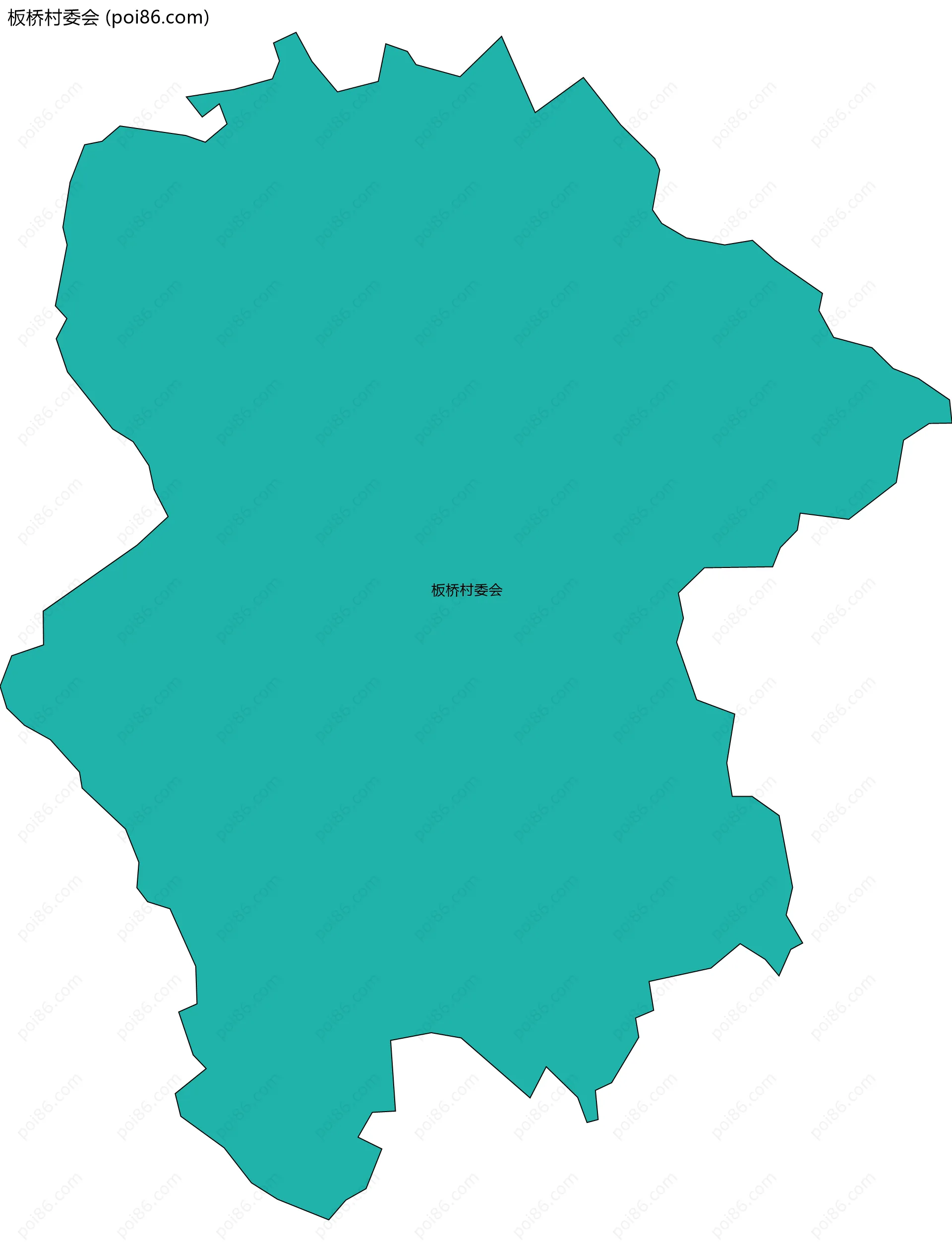 板桥村委会边界地图