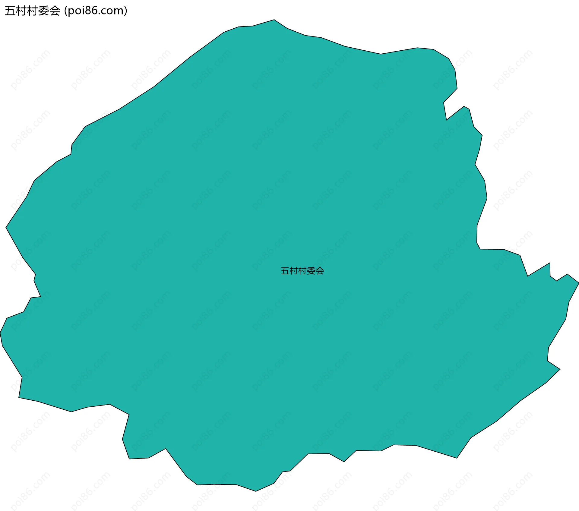 五村村委会边界地图