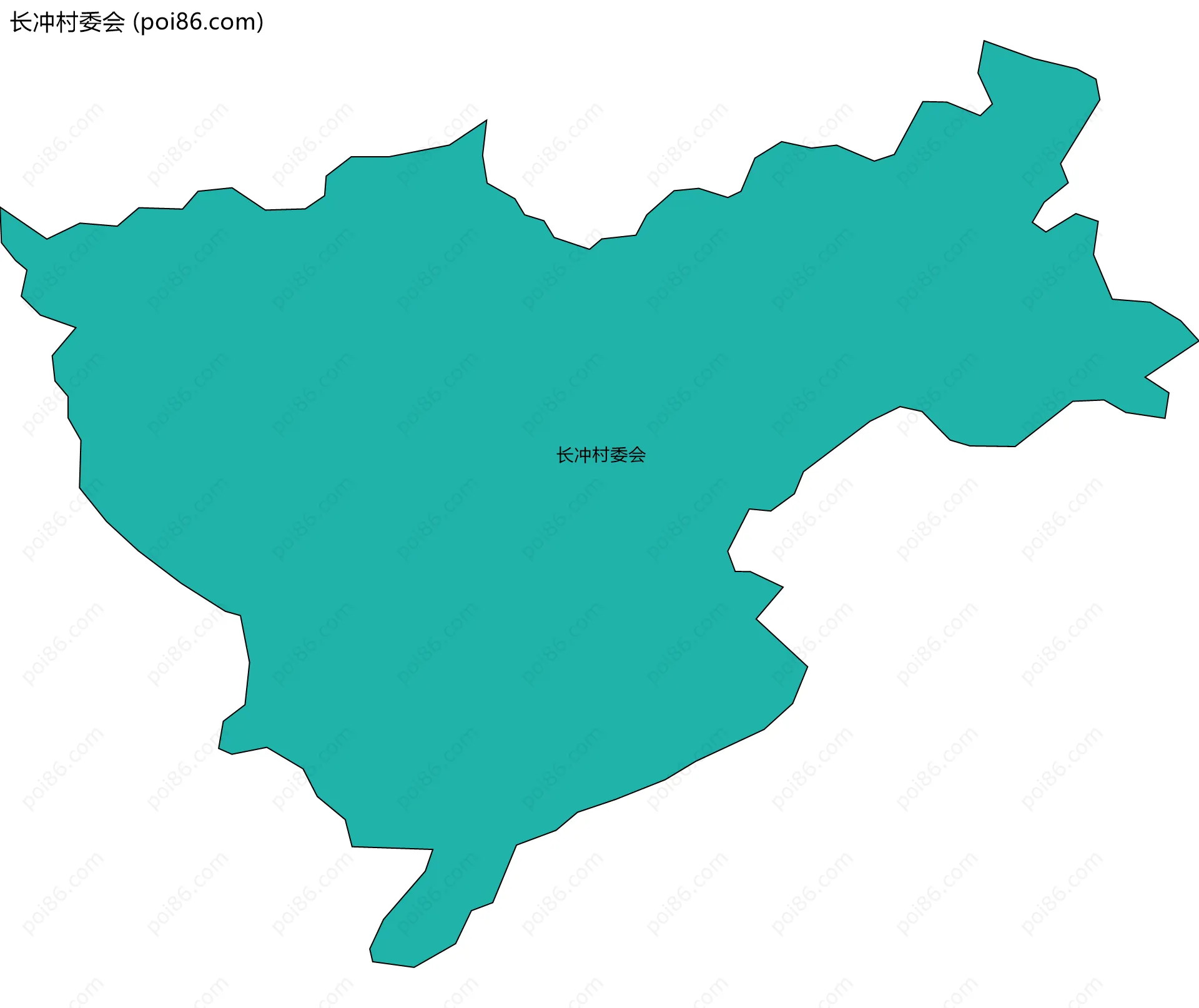 长冲村委会边界地图