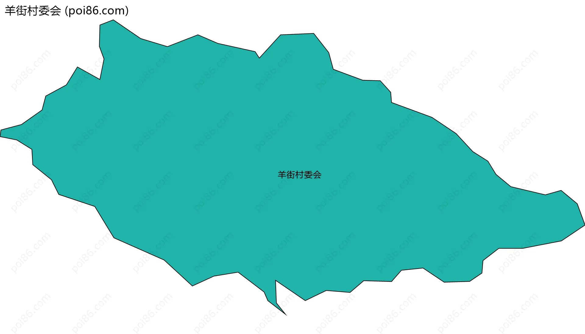 羊街村委会边界地图