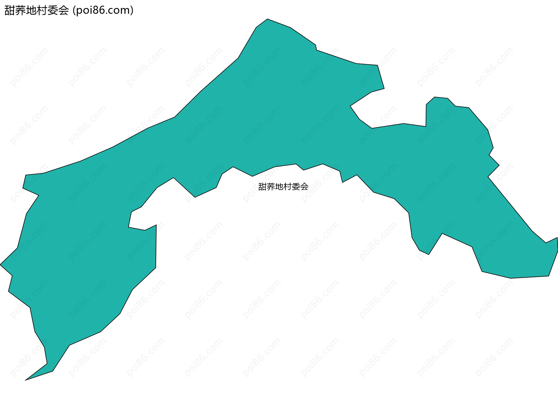 甜荞地村委会边界地图