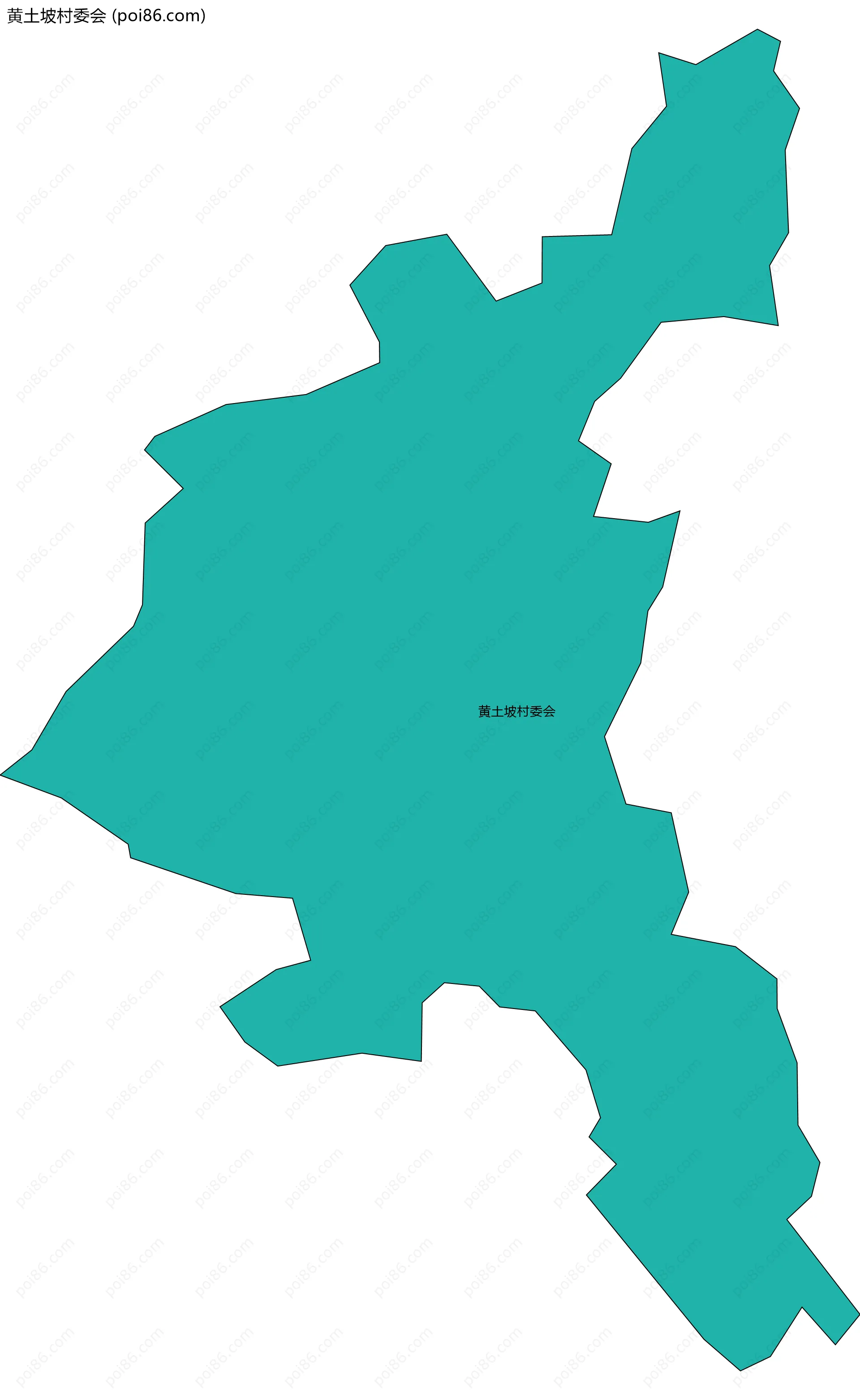 黄土坡村委会边界地图