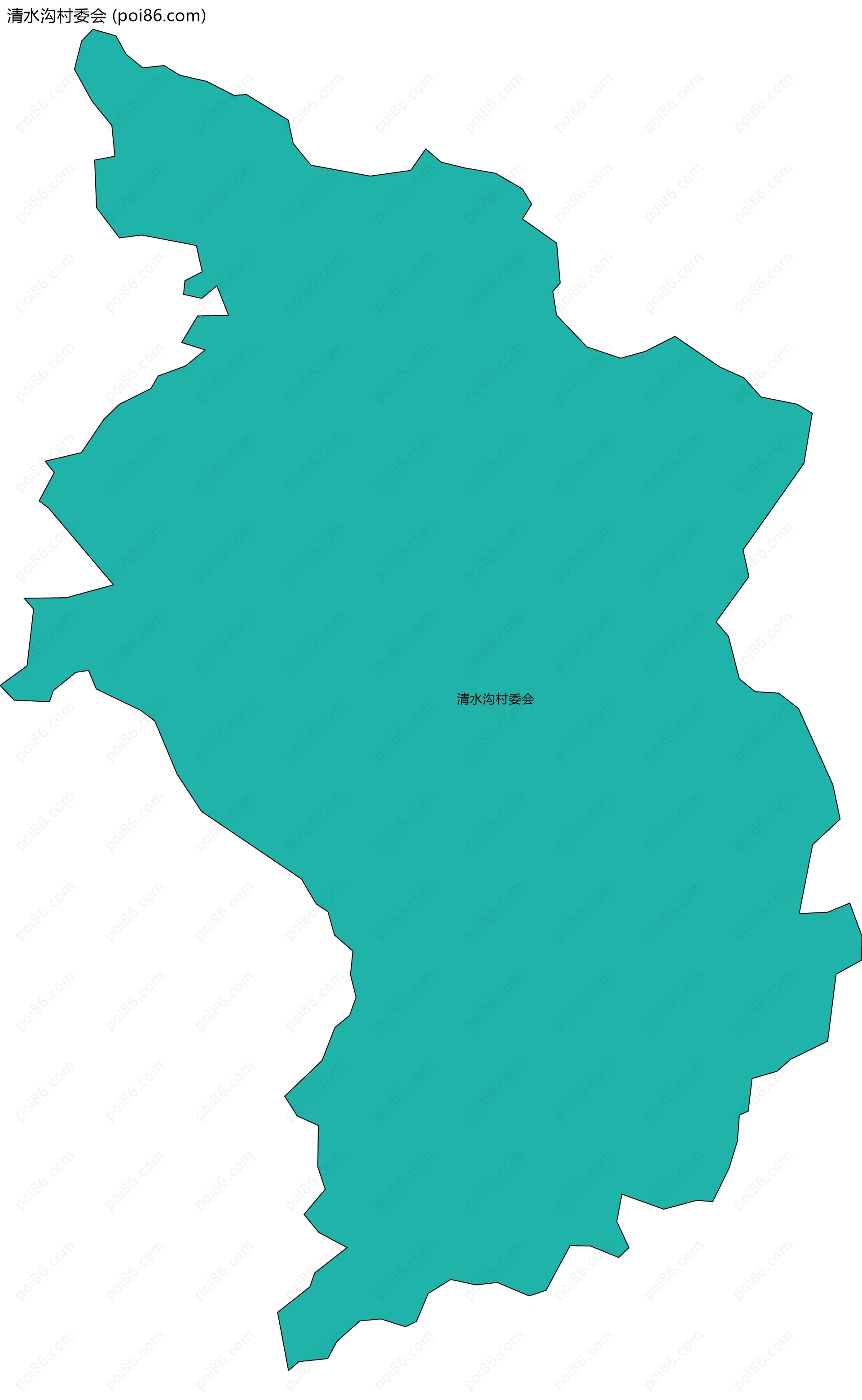 清水沟村委会边界地图
